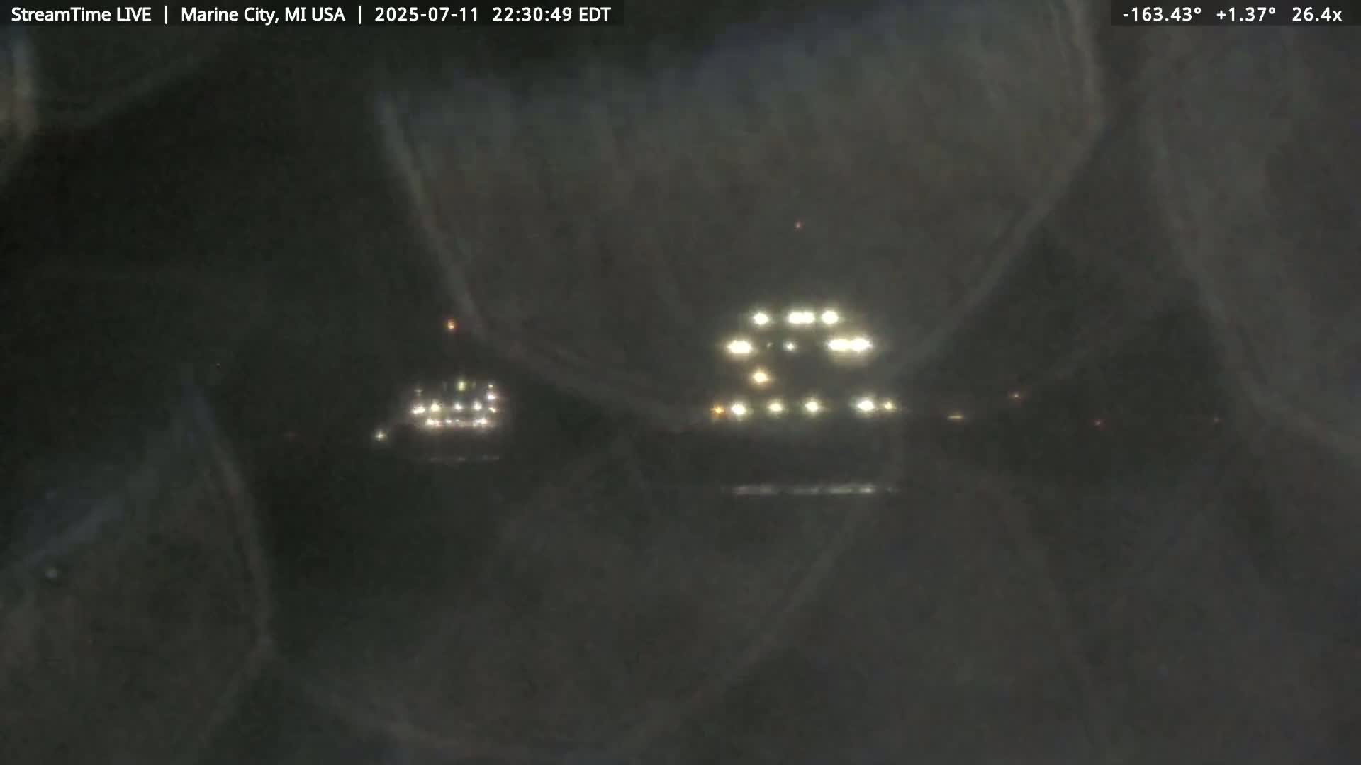USA - Canada Border, Marine City Coast & St Clair River Live Cam - Marine City, St. Clair, Michigan, USA