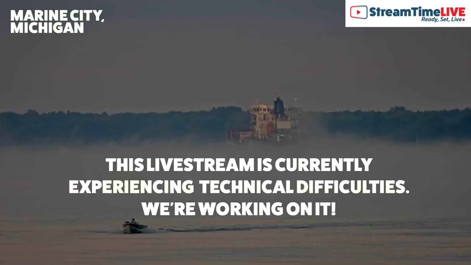 USA - Canada Border, Marine City Coast & St Clair River Live Cam - Marine City, St. Clair, Michigan, USA