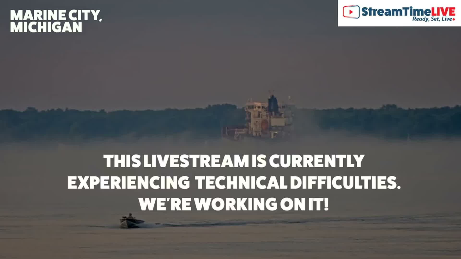 USA - Canada Border, Marine City Coast & St Clair River Live Cam - Marine City, St. Clair, Michigan, USA