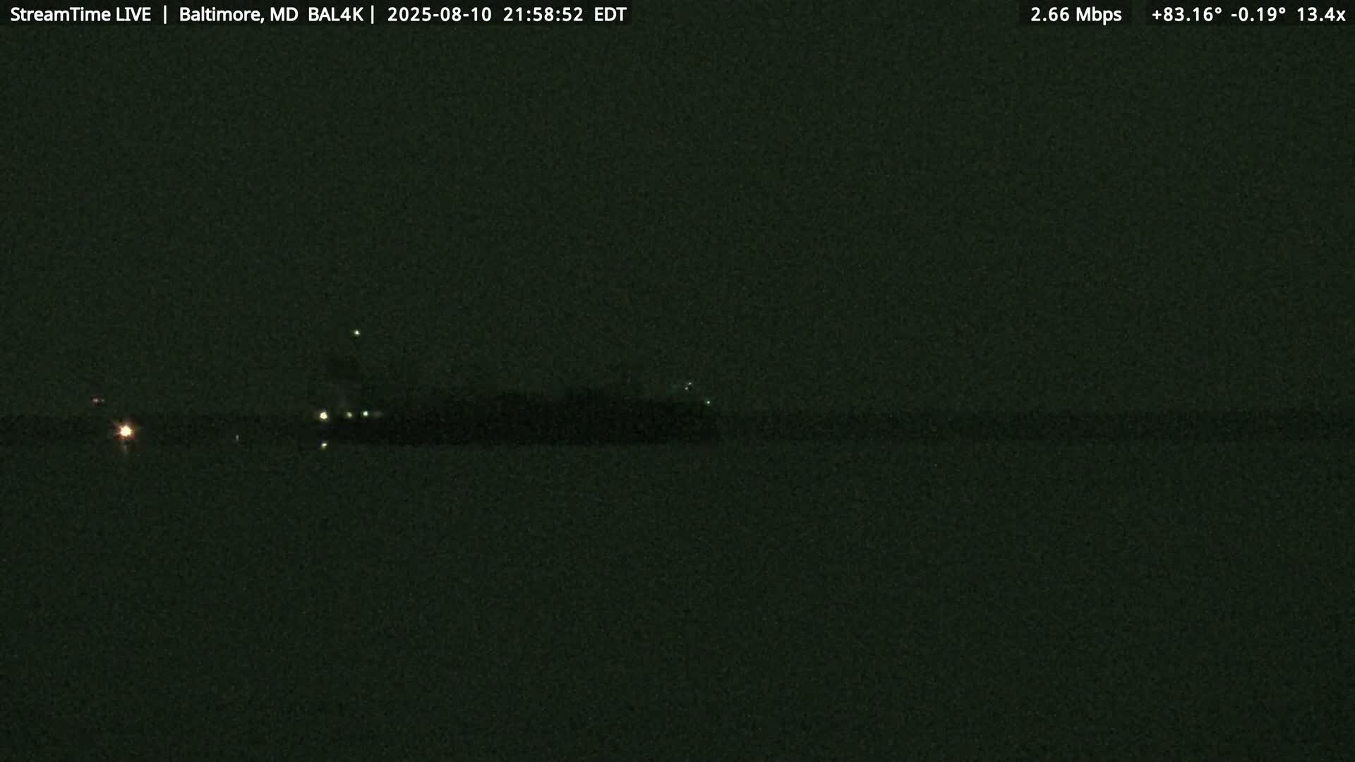 Port of Baltimore, Francis Scott Key Bridge, & Dundalk Marine Terminal & Patapsco River View from Fort Smallwood Park Live Cam - Pasadena, Anne Arundel, Maryland, USA