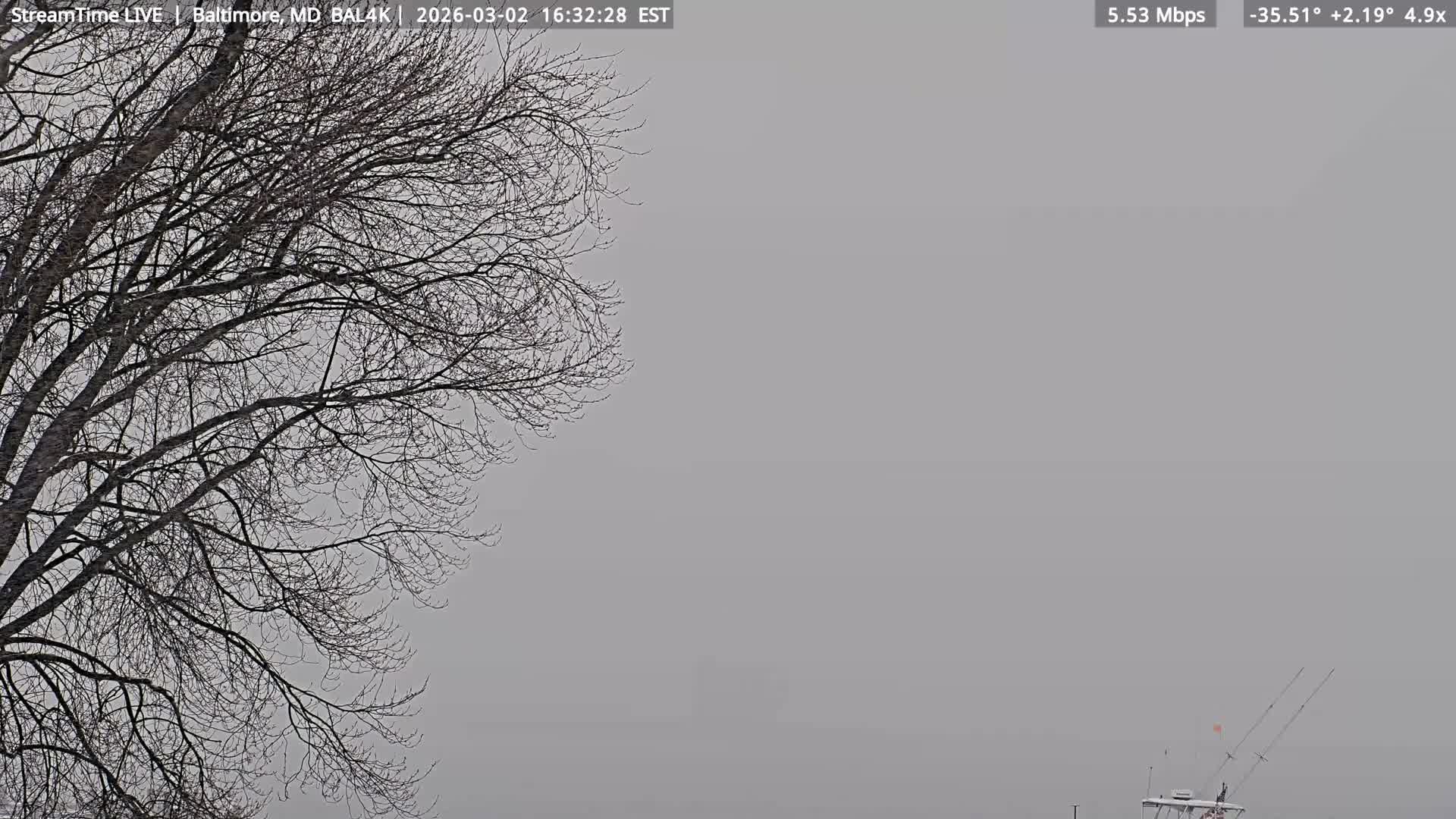 Port of Baltimore, Francis Scott Key Bridge, & Dundalk Marine Terminal & Patapsco River View from Fort Smallwood Park Live Cam - Pasadena, Anne Arundel, Maryland, USA