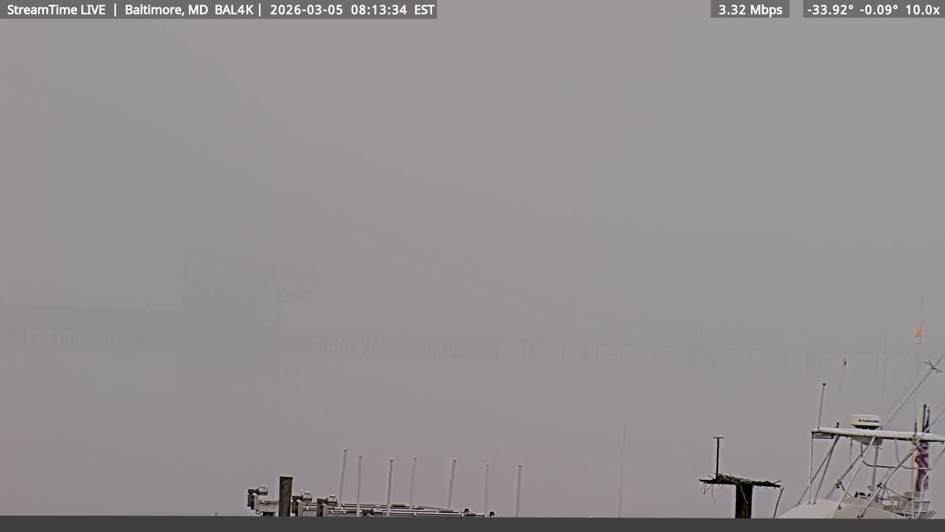 Port of Baltimore, Francis Scott Key Bridge, & Dundalk Marine Terminal & Patapsco River View from Fort Smallwood Park Live Cam - Pasadena, Anne Arundel, Maryland, USA
