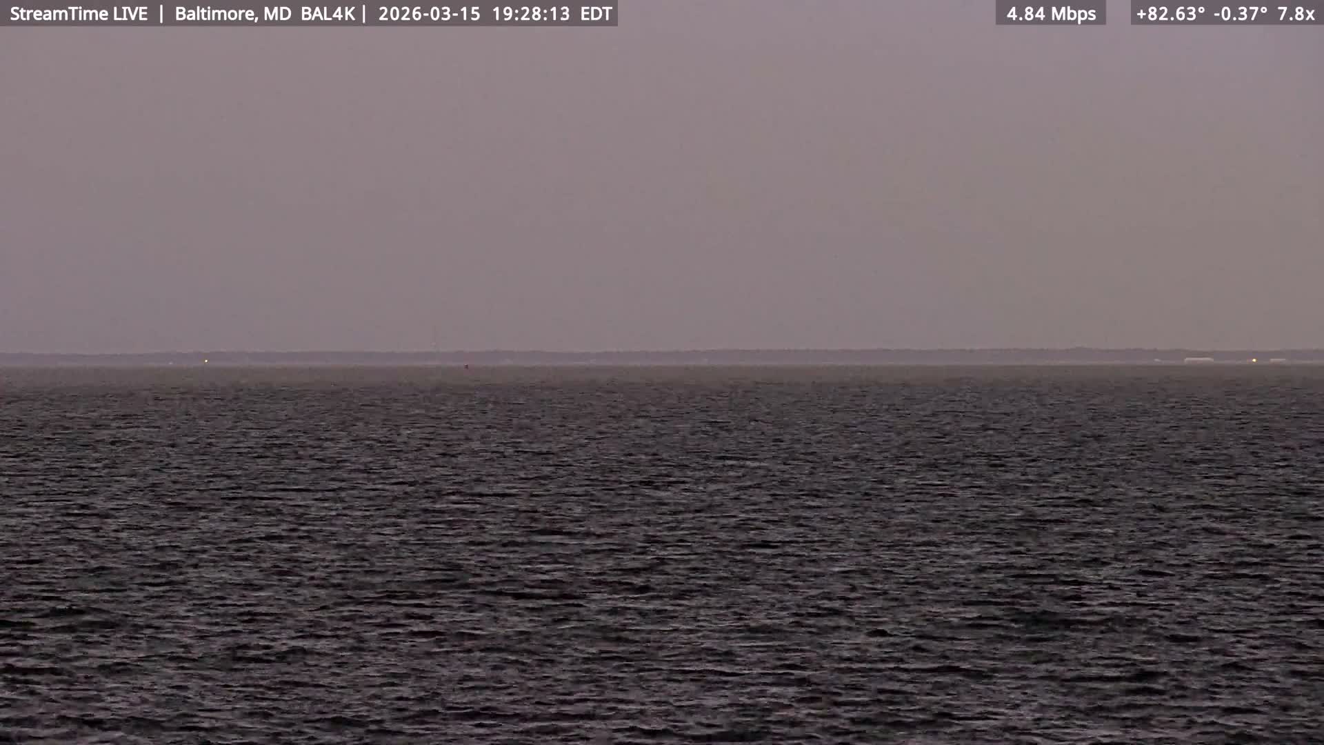 Port of Baltimore, Francis Scott Key Bridge, & Dundalk Marine Terminal & Patapsco River View from Fort Smallwood Park Live Cam - Pasadena, Anne Arundel, Maryland, USA