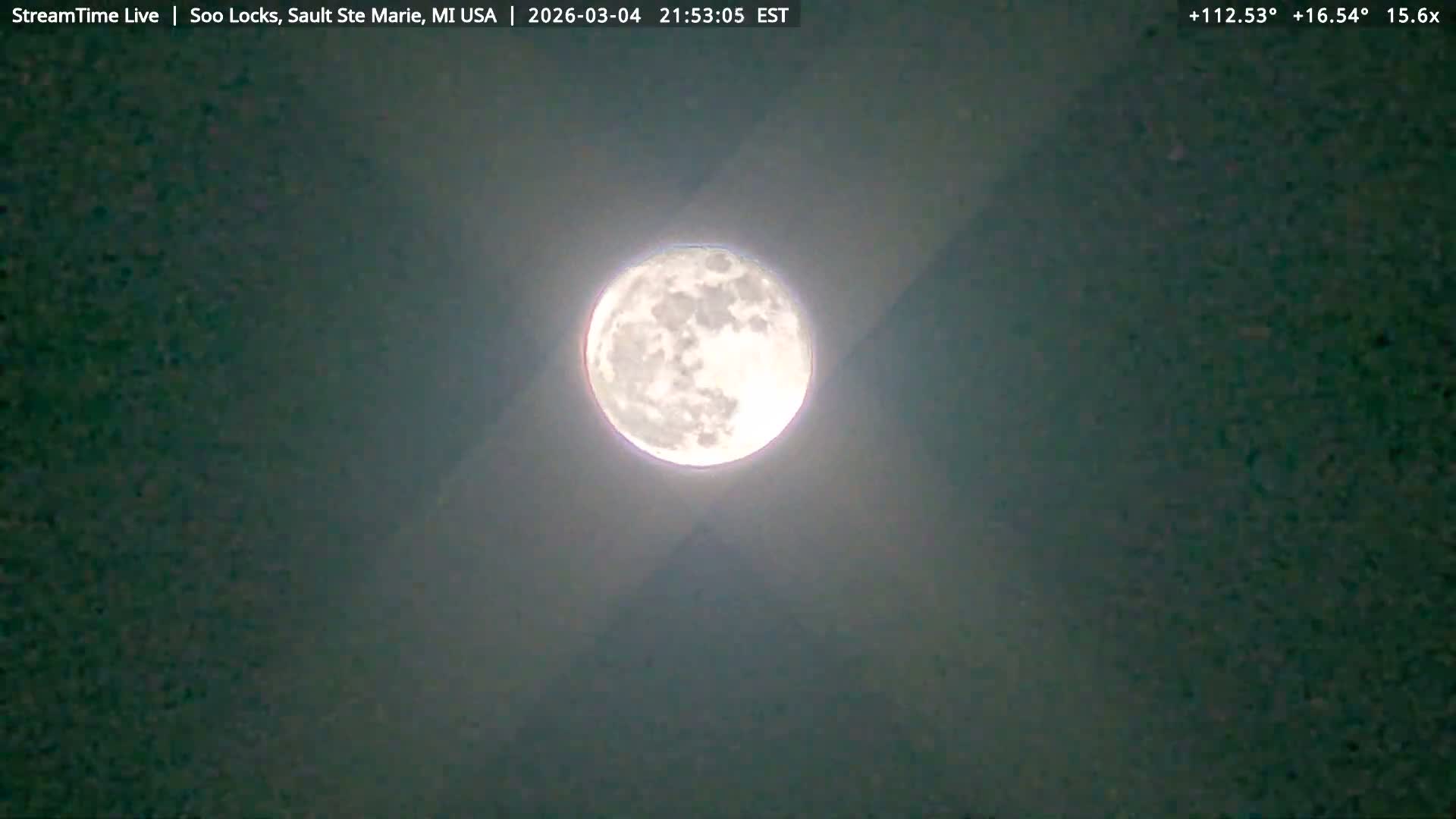 USA - Canada Border, Sault Ste. Marie USA / Sault Ste. Marie Canada Cities & St. Marys River Panoramic Live Cam - Sault Ste. Marie, Chippewa, Michigan, USA