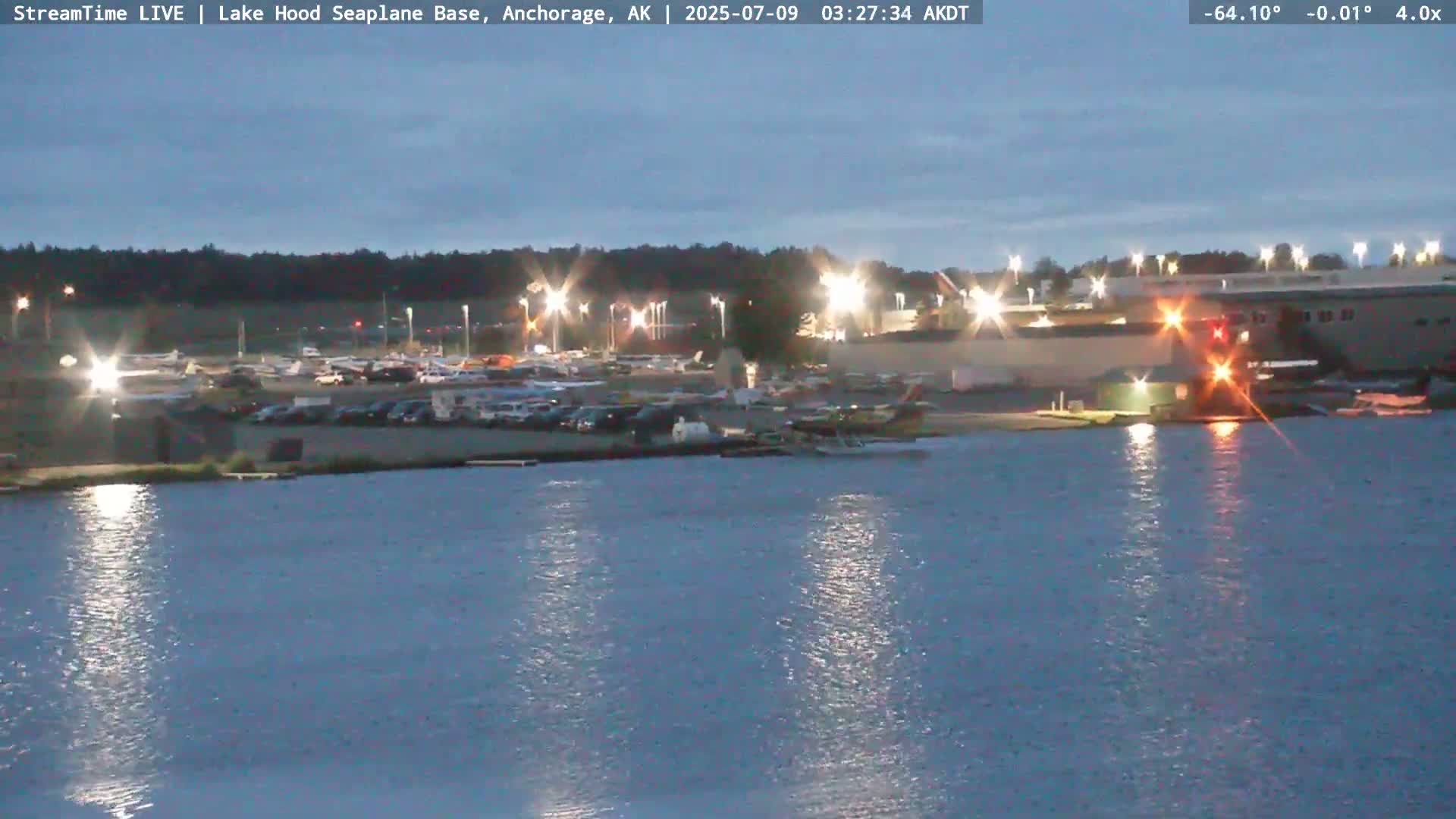 Anchorage, Lake Hood Seaplane Base / Ted Stevens International Airport Live Cam ANC / PANC - Turnagain, Anchorage, Alaska, USA