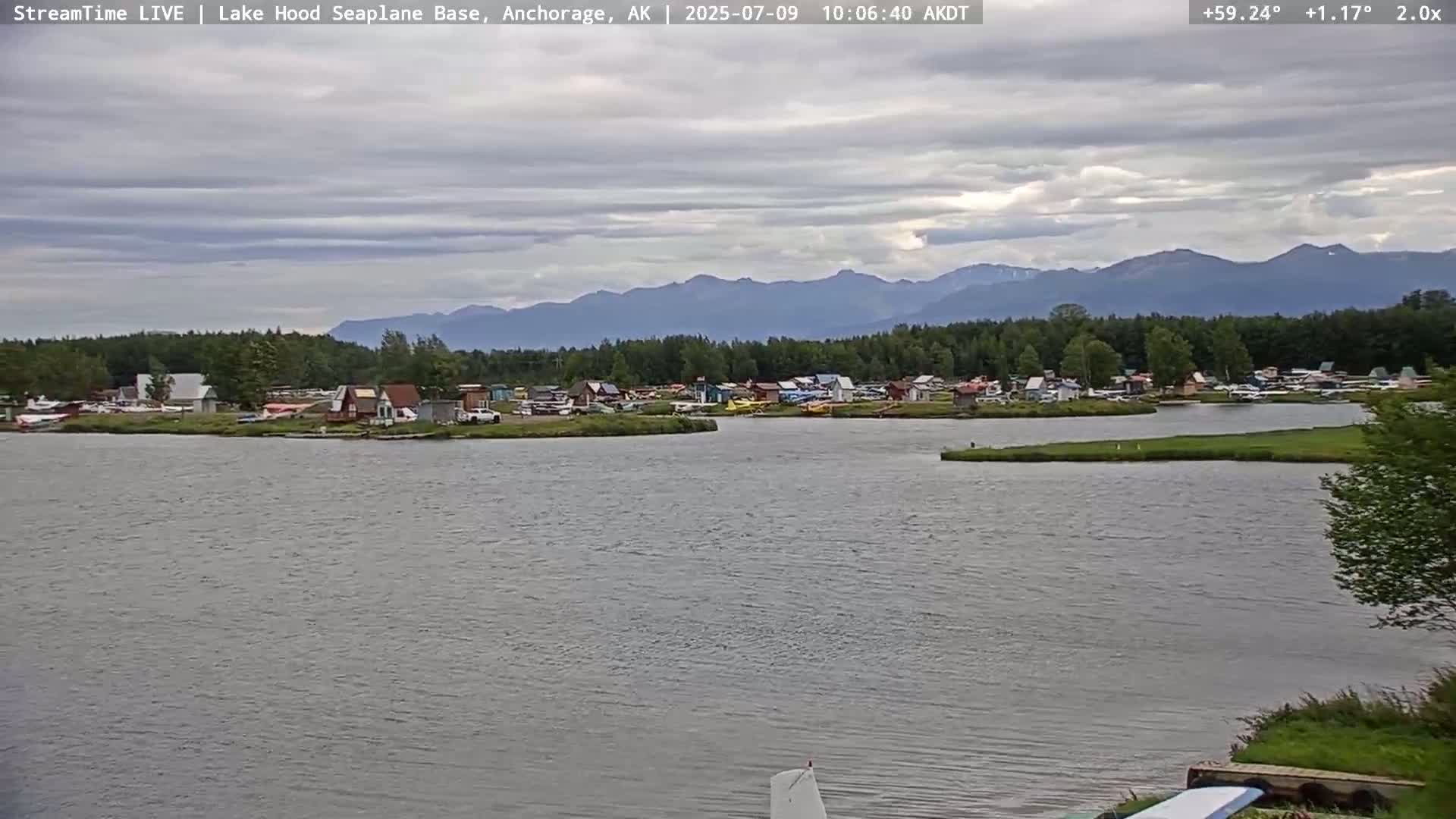 Anchorage, Lake Hood Seaplane Base / Ted Stevens International Airport Live Cam ANC / PANC - Turnagain, Anchorage, Alaska, USA