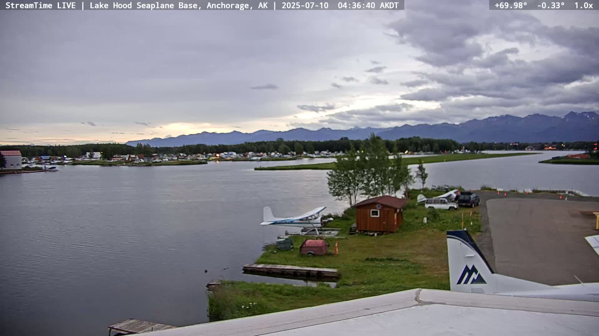 Anchorage, Lake Hood Seaplane Base / Ted Stevens International Airport Live Cam ANC / PANC - Turnagain, Anchorage, Alaska, USA