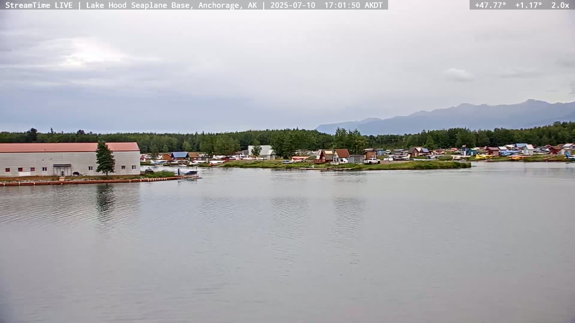 Anchorage, Lake Hood Seaplane Base / Ted Stevens International Airport Live Cam ANC / PANC - Turnagain, Anchorage, Alaska, USA