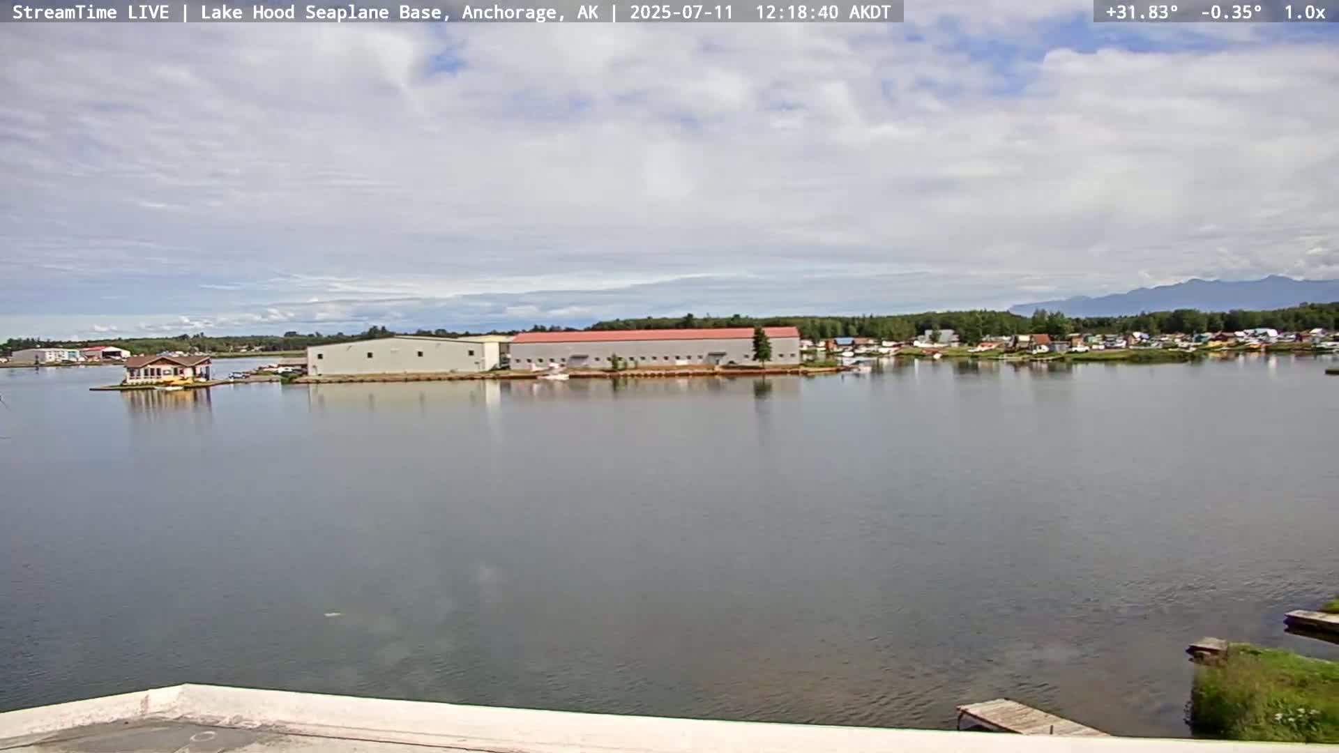 Anchorage, Lake Hood Seaplane Base / Ted Stevens International Airport Live Cam ANC / PANC - Turnagain, Anchorage, Alaska, USA