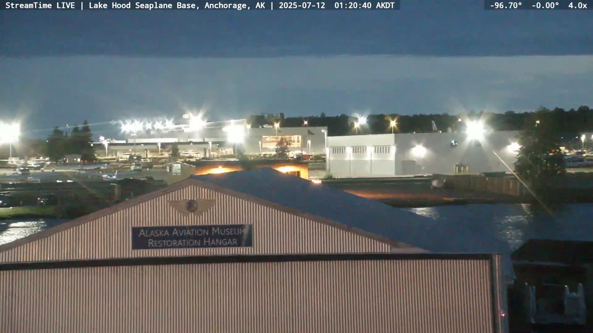 Anchorage, Lake Hood Seaplane Base / Ted Stevens International Airport Live Cam ANC / PANC - Turnagain, Anchorage, Alaska, USA