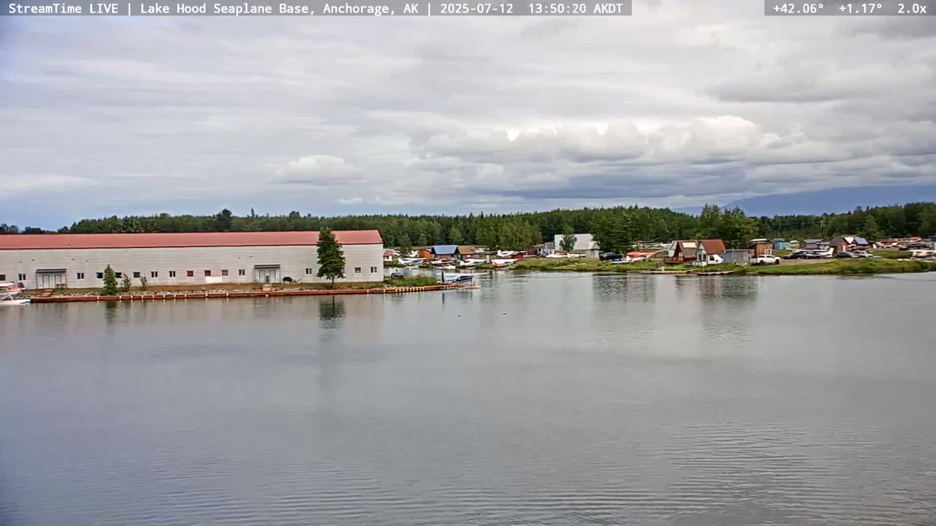 Anchorage, Lake Hood Seaplane Base / Ted Stevens International Airport Live Cam ANC / PANC - Turnagain, Anchorage, Alaska, USA