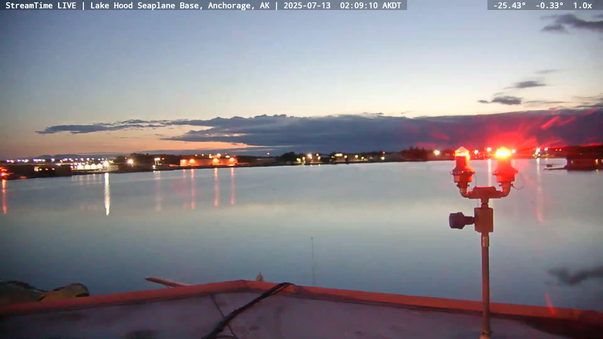Anchorage, Lake Hood Seaplane Base / Ted Stevens International Airport Live Cam ANC / PANC - Turnagain, Anchorage, Alaska, USA