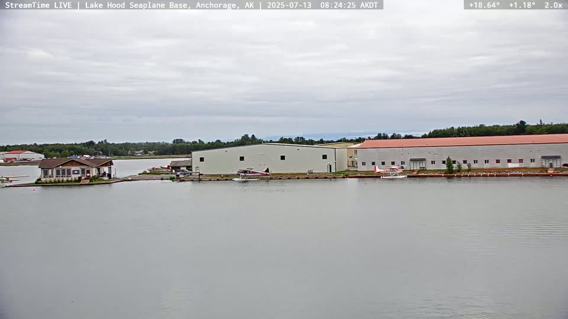 Anchorage, Lake Hood Seaplane Base / Ted Stevens International Airport Live Cam ANC / PANC - Turnagain, Anchorage, Alaska, USA