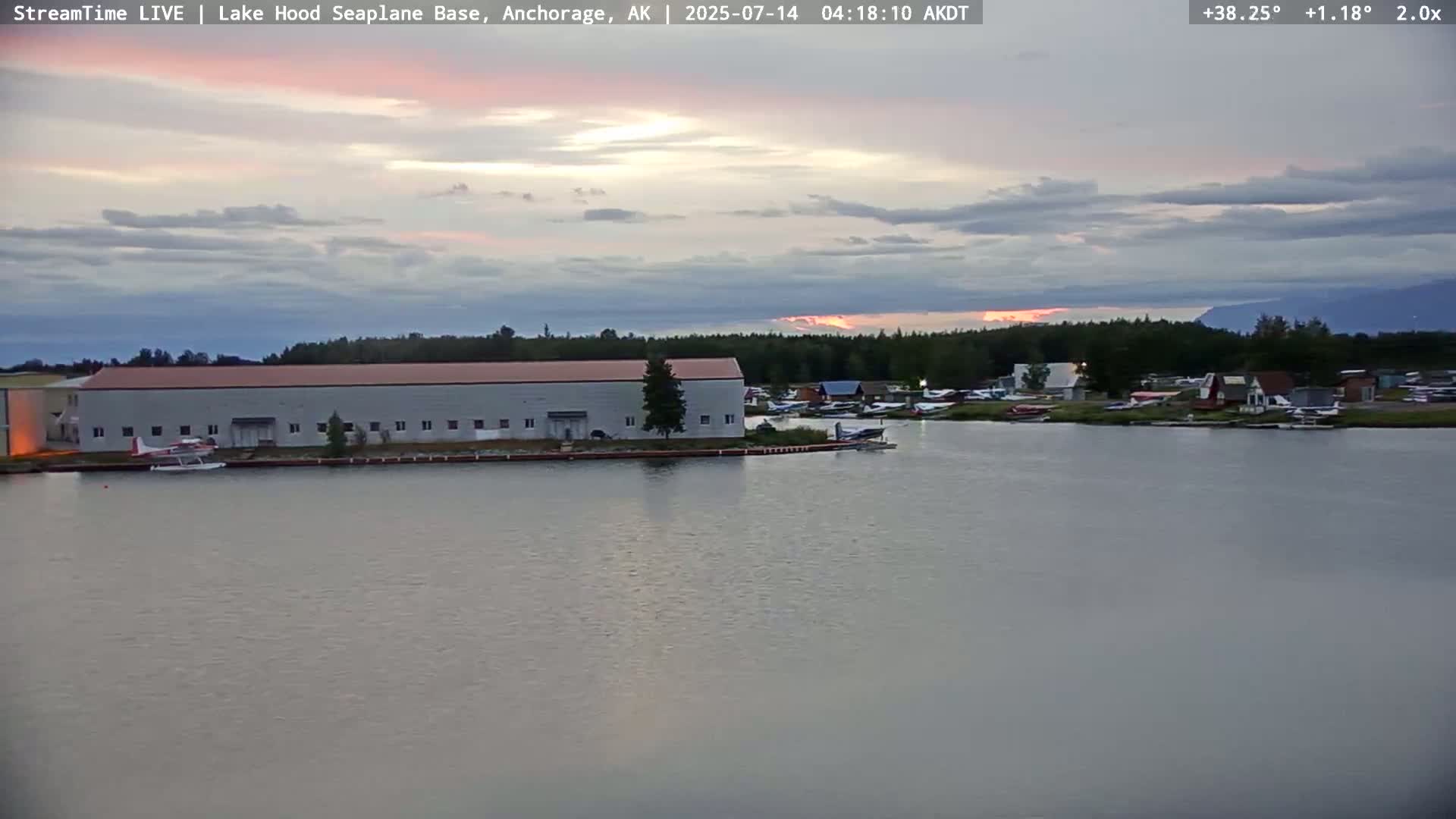 Anchorage, Lake Hood Seaplane Base / Ted Stevens International Airport Live Cam ANC / PANC - Turnagain, Anchorage, Alaska, USA