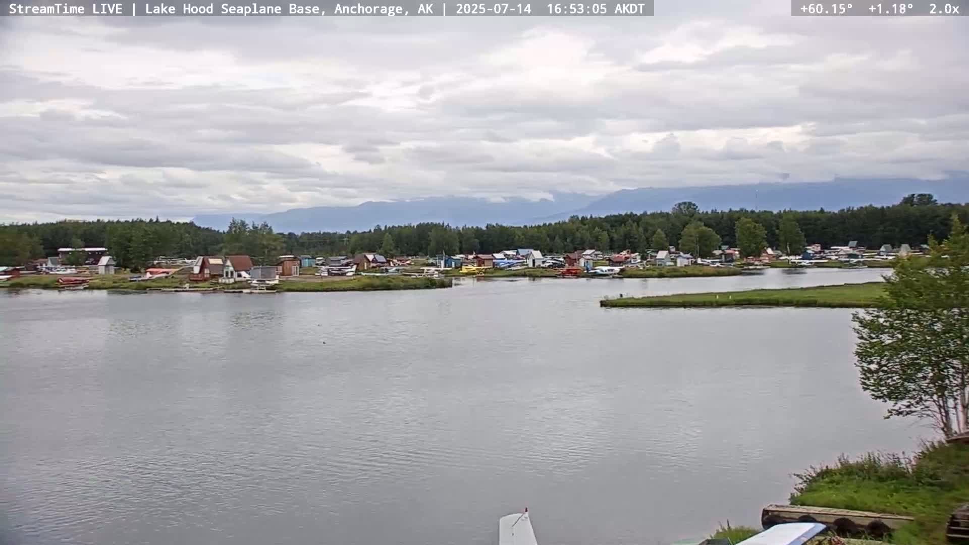Anchorage, Lake Hood Seaplane Base / Ted Stevens International Airport Live Cam ANC / PANC - Turnagain, Anchorage, Alaska, USA