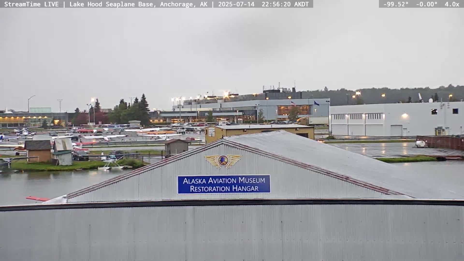 Anchorage, Lake Hood Seaplane Base / Ted Stevens International Airport Live Cam ANC / PANC - Turnagain, Anchorage, Alaska, USA
