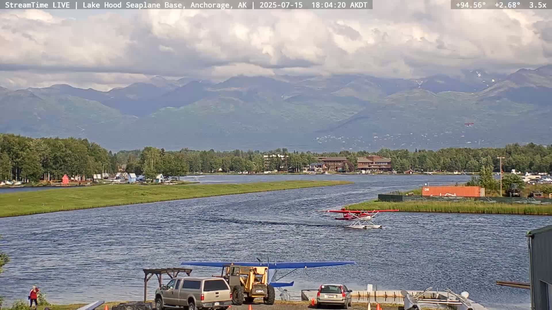 Anchorage, Lake Hood Seaplane Base / Ted Stevens International Airport Live Cam ANC / PANC - Turnagain, Anchorage, Alaska, USA