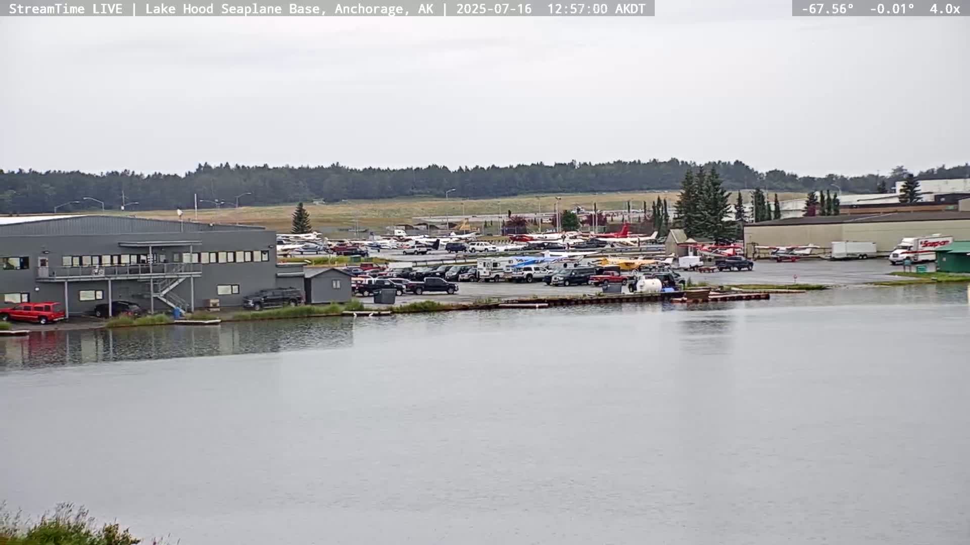 Anchorage, Lake Hood Seaplane Base / Ted Stevens International Airport Live Cam ANC / PANC - Turnagain, Anchorage, Alaska, USA