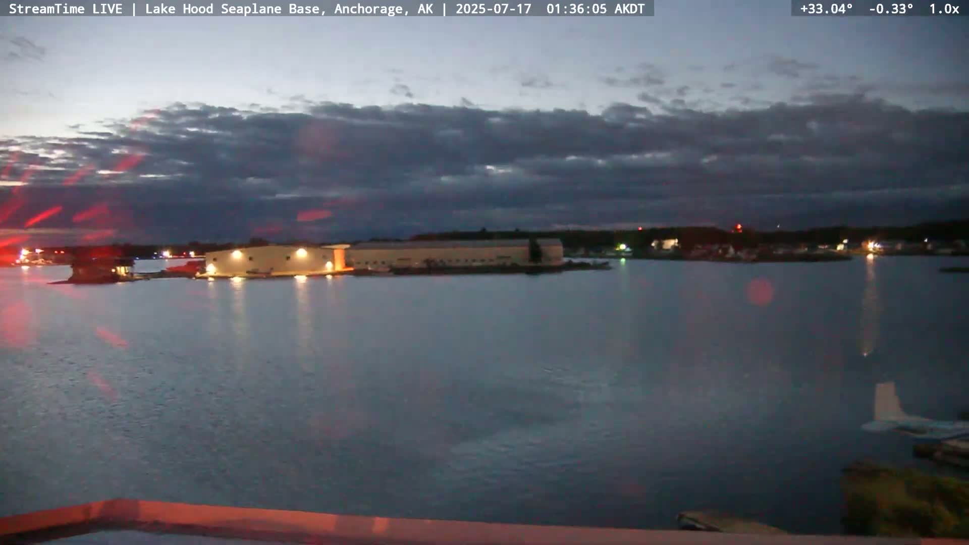 Anchorage, Lake Hood Seaplane Base / Ted Stevens International Airport Live Cam ANC / PANC - Turnagain, Anchorage, Alaska, USA
