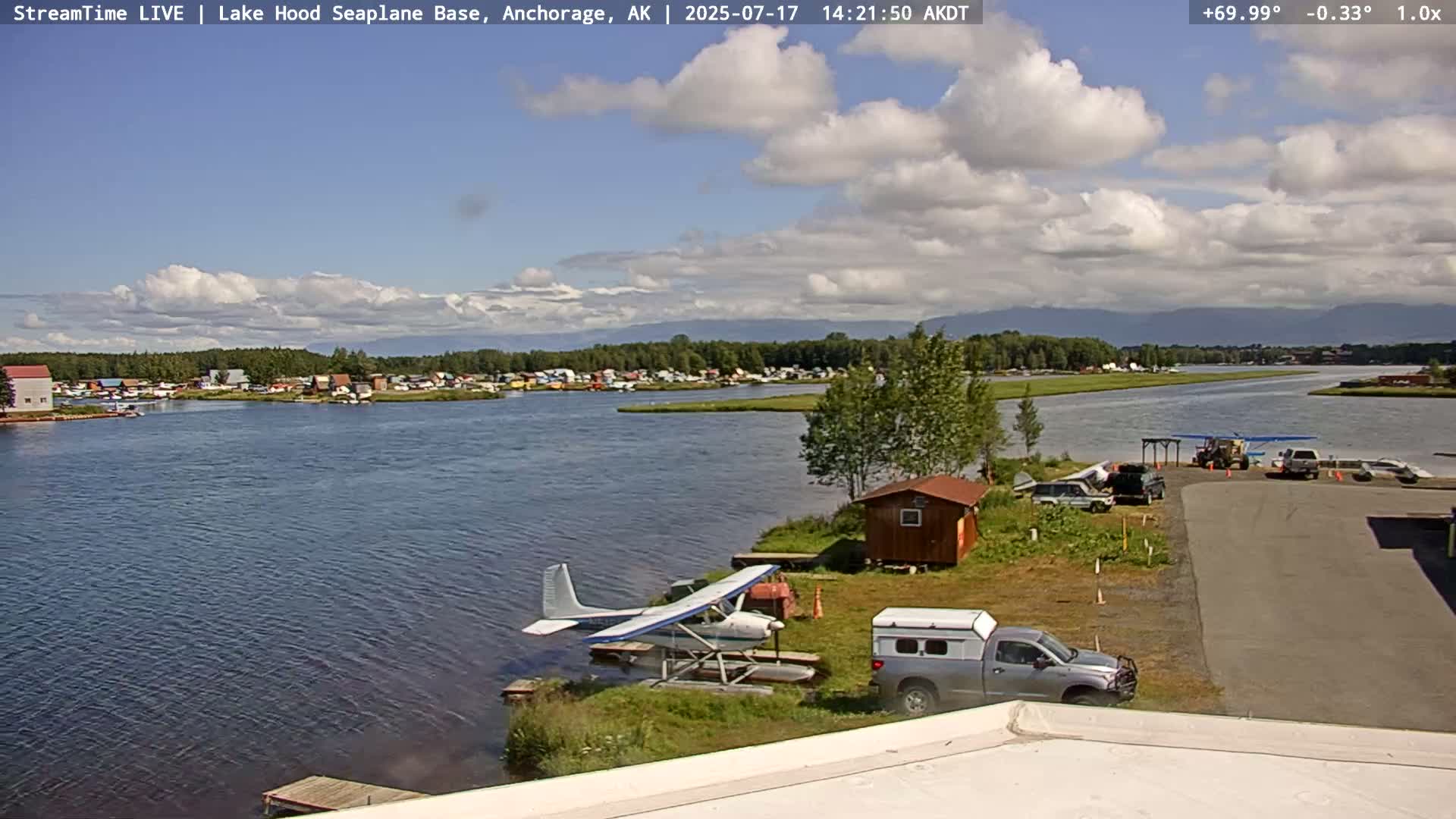 Anchorage, Lake Hood Seaplane Base / Ted Stevens International Airport Live Cam ANC / PANC - Turnagain, Anchorage, Alaska, USA