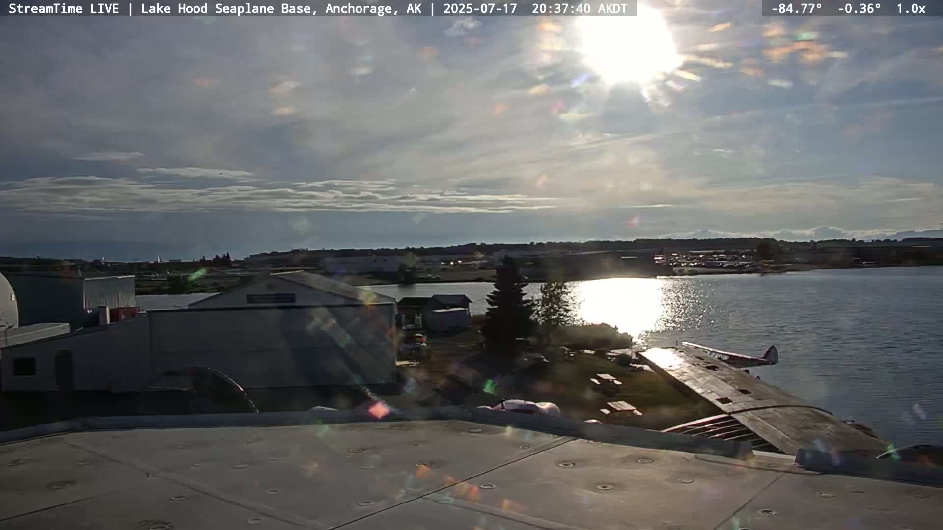 Anchorage, Lake Hood Seaplane Base / Ted Stevens International Airport Live Cam ANC / PANC - Turnagain, Anchorage, Alaska, USA
