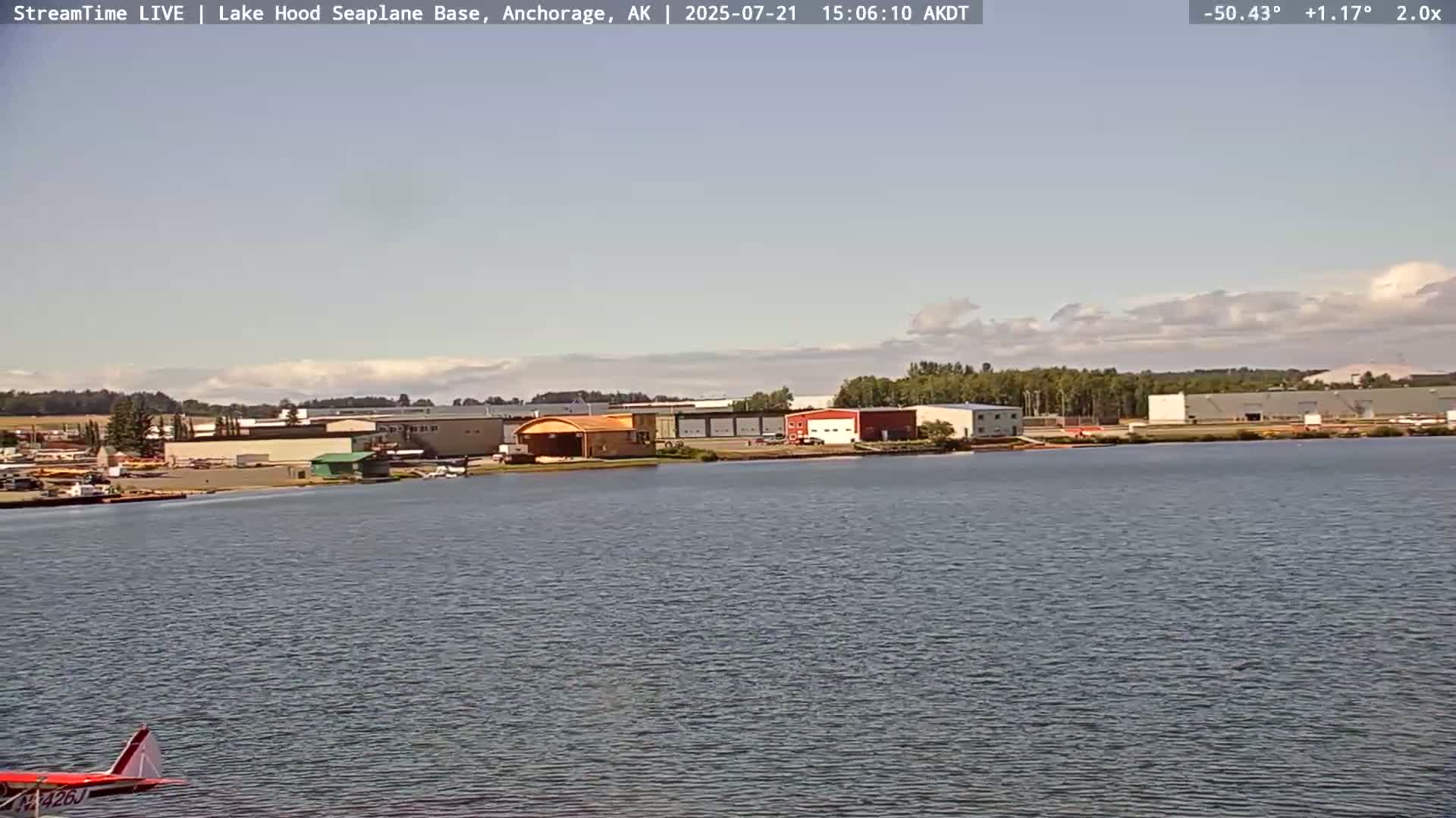 Anchorage, Lake Hood Seaplane Base / Ted Stevens International Airport Live Cam ANC / PANC - Turnagain, Anchorage, Alaska, USA