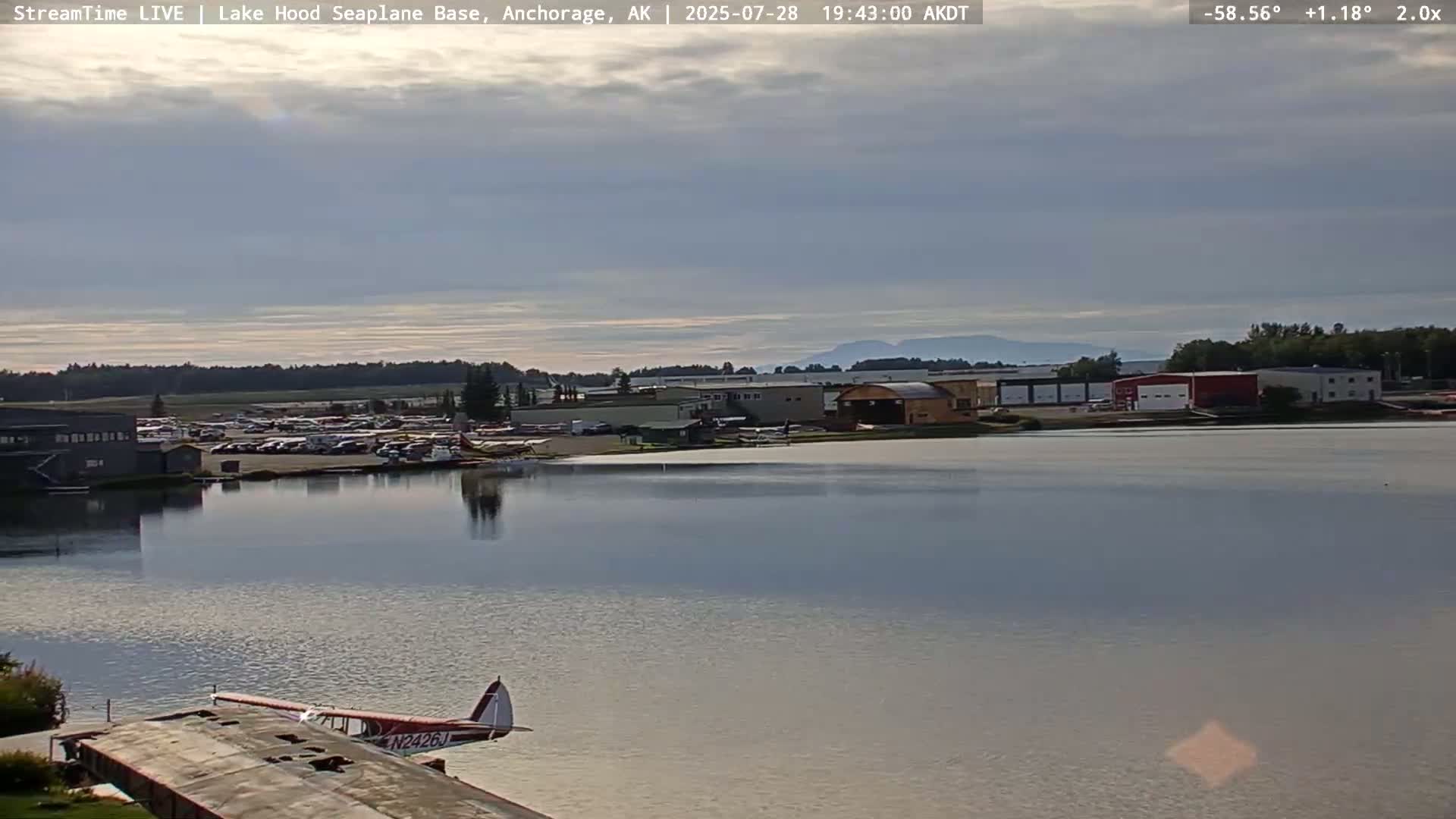 Anchorage, Lake Hood Seaplane Base / Ted Stevens International Airport Live Cam ANC / PANC - Turnagain, Anchorage, Alaska, USA