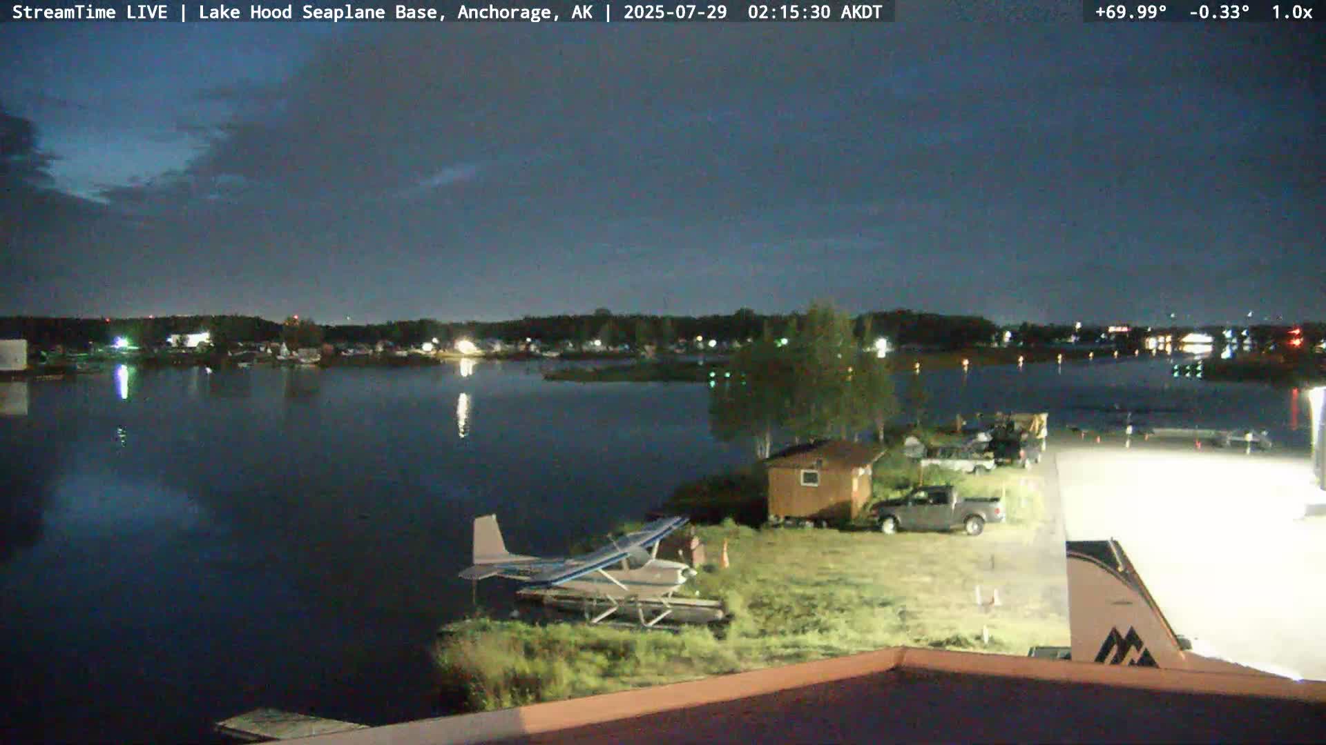 Anchorage, Lake Hood Seaplane Base / Ted Stevens International Airport Live Cam ANC / PANC - Turnagain, Anchorage, Alaska, USA