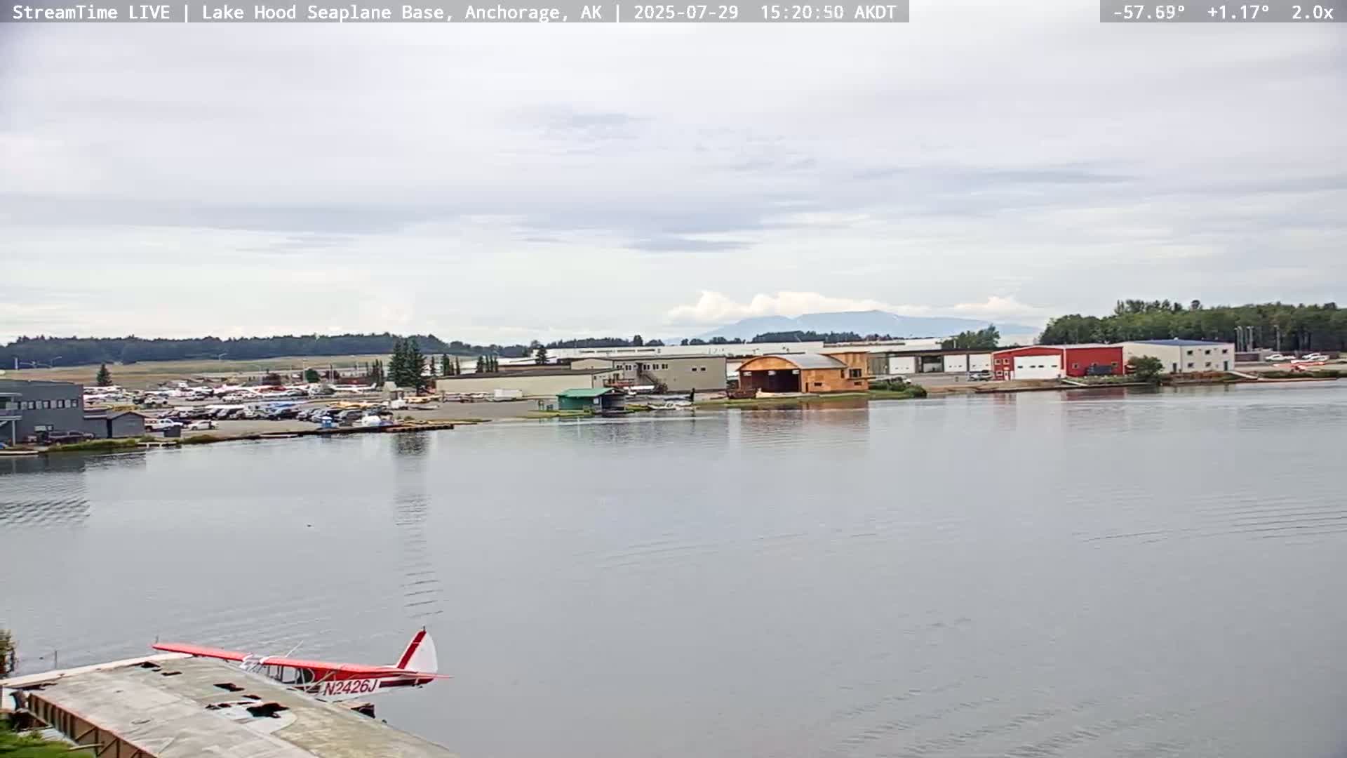Anchorage, Lake Hood Seaplane Base / Ted Stevens International Airport Live Cam ANC / PANC - Turnagain, Anchorage, Alaska, USA