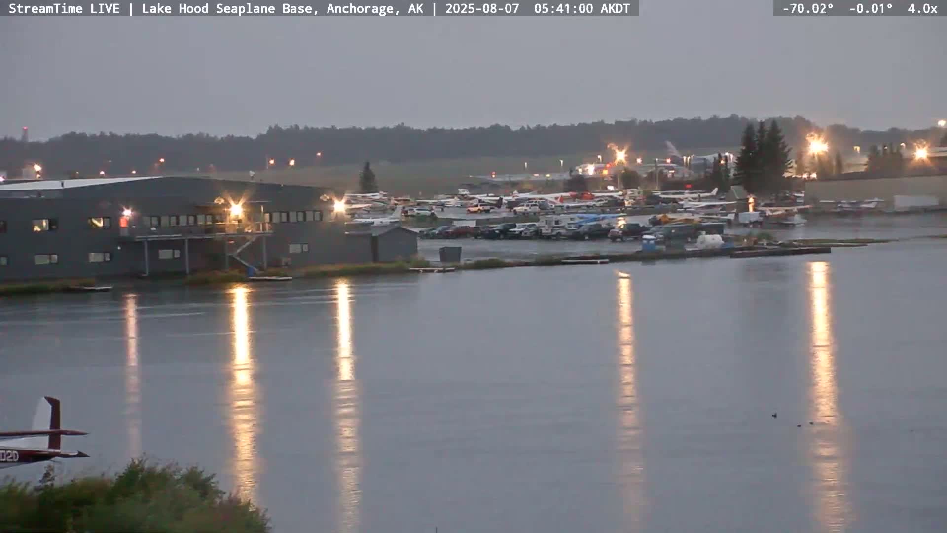 Anchorage, Lake Hood Seaplane Base / Ted Stevens International Airport Live Cam ANC / PANC - Turnagain, Anchorage, Alaska, USA