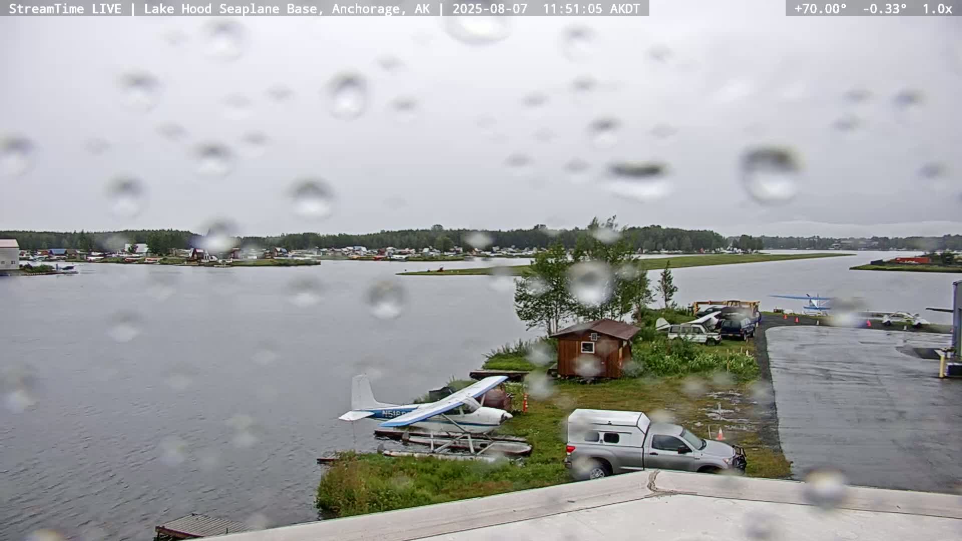 Anchorage, Lake Hood Seaplane Base / Ted Stevens International Airport Live Cam ANC / PANC - Turnagain, Anchorage, Alaska, USA