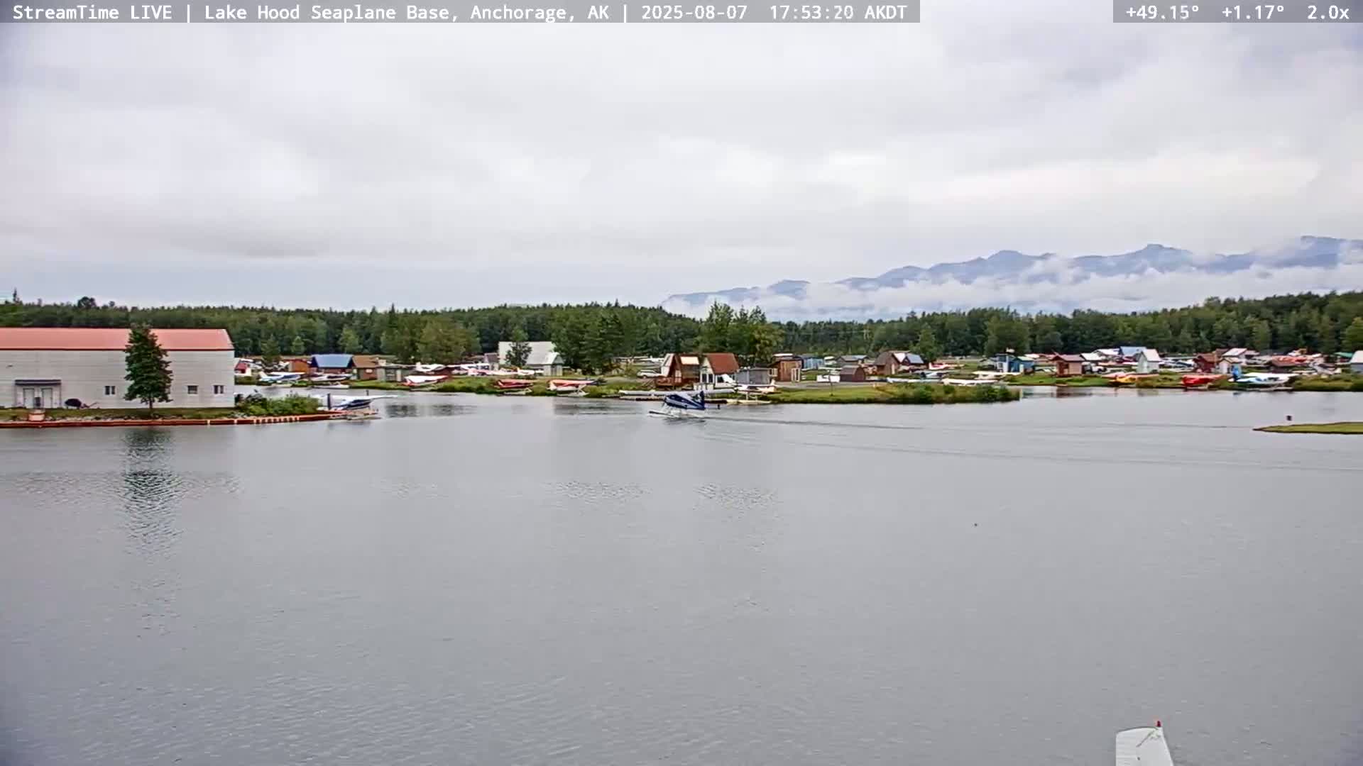 Anchorage, Lake Hood Seaplane Base / Ted Stevens International Airport Live Cam ANC / PANC - Turnagain, Anchorage, Alaska, USA
