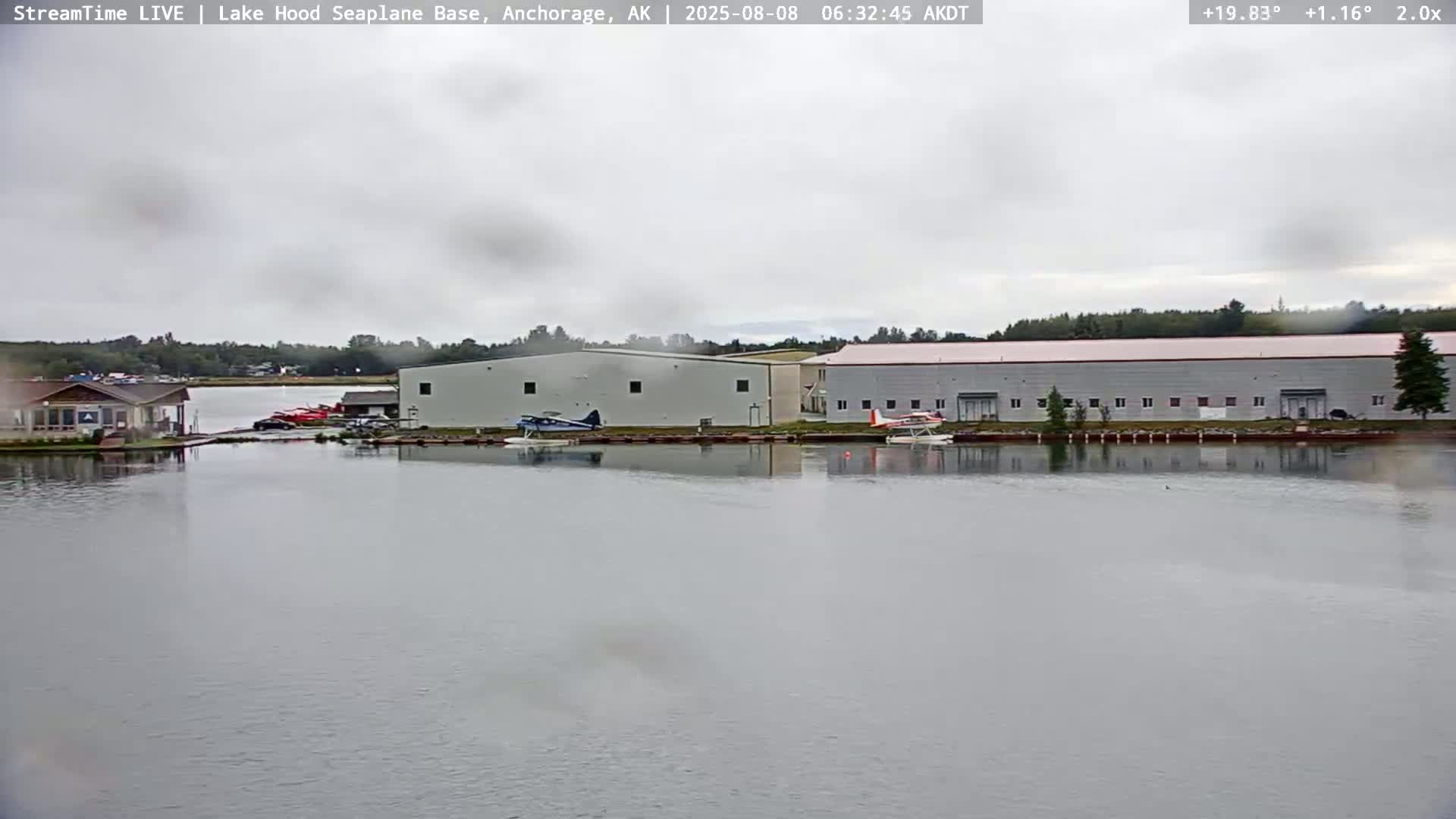 Anchorage, Lake Hood Seaplane Base / Ted Stevens International Airport Live Cam ANC / PANC - Turnagain, Anchorage, Alaska, USA