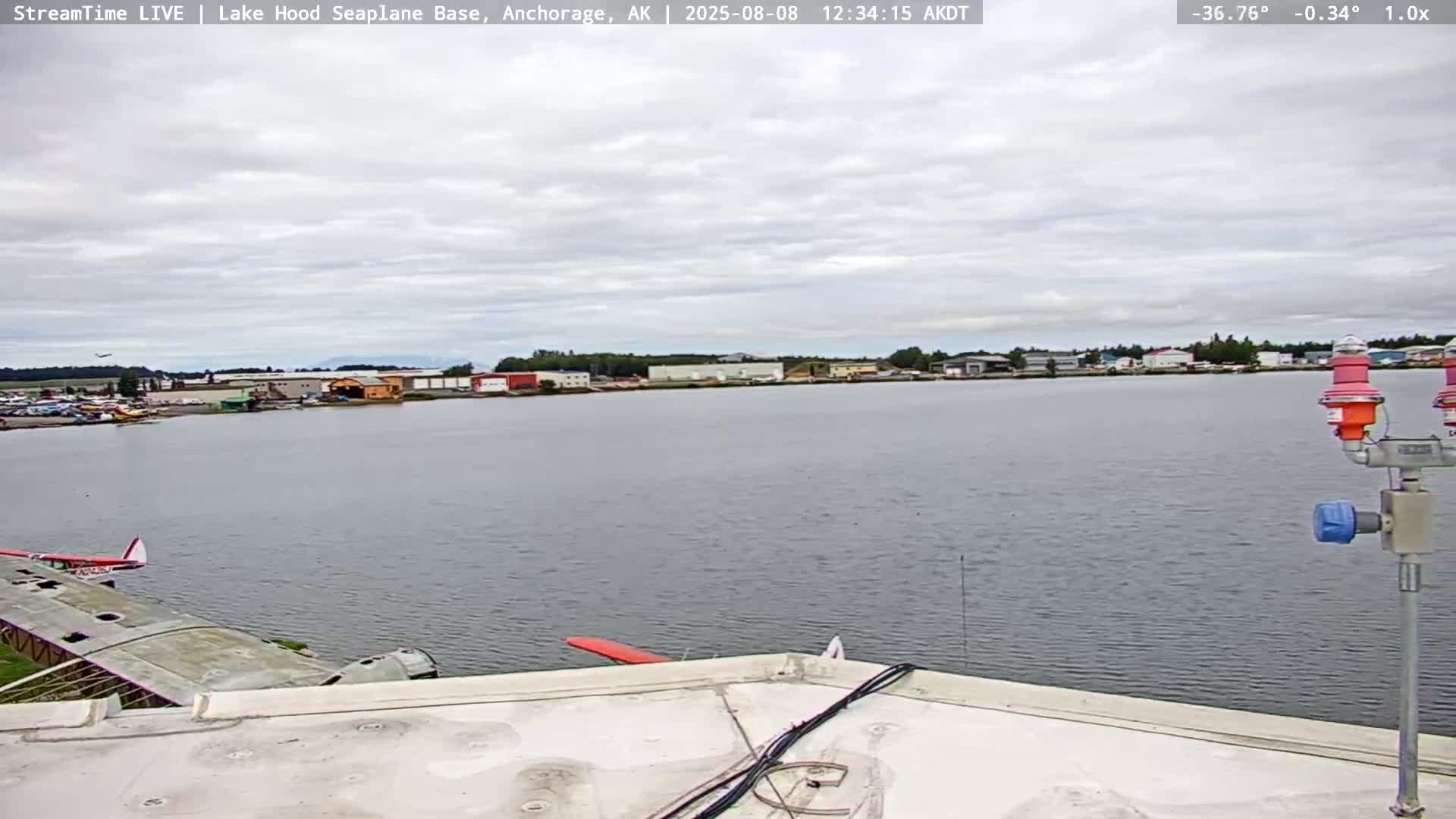 Anchorage, Lake Hood Seaplane Base / Ted Stevens International Airport Live Cam ANC / PANC - Turnagain, Anchorage, Alaska, USA