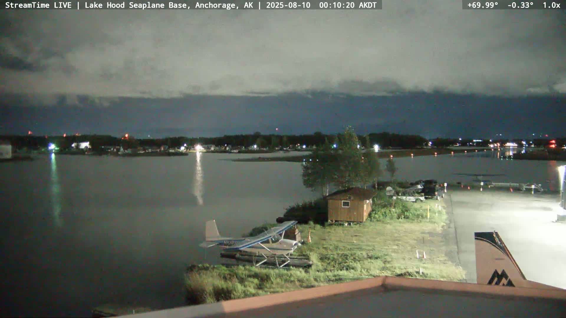 Anchorage, Lake Hood Seaplane Base / Ted Stevens International Airport Live Cam ANC / PANC - Turnagain, Anchorage, Alaska, USA