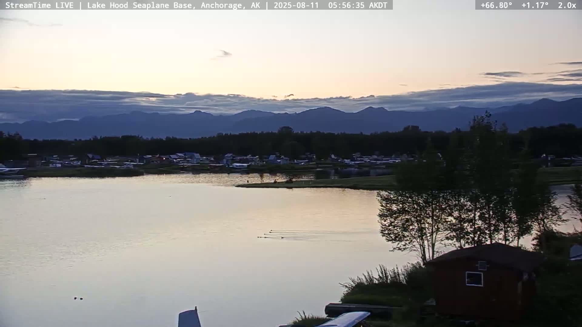 Anchorage, Lake Hood Seaplane Base / Ted Stevens International Airport Live Cam ANC / PANC - Turnagain, Anchorage, Alaska, USA