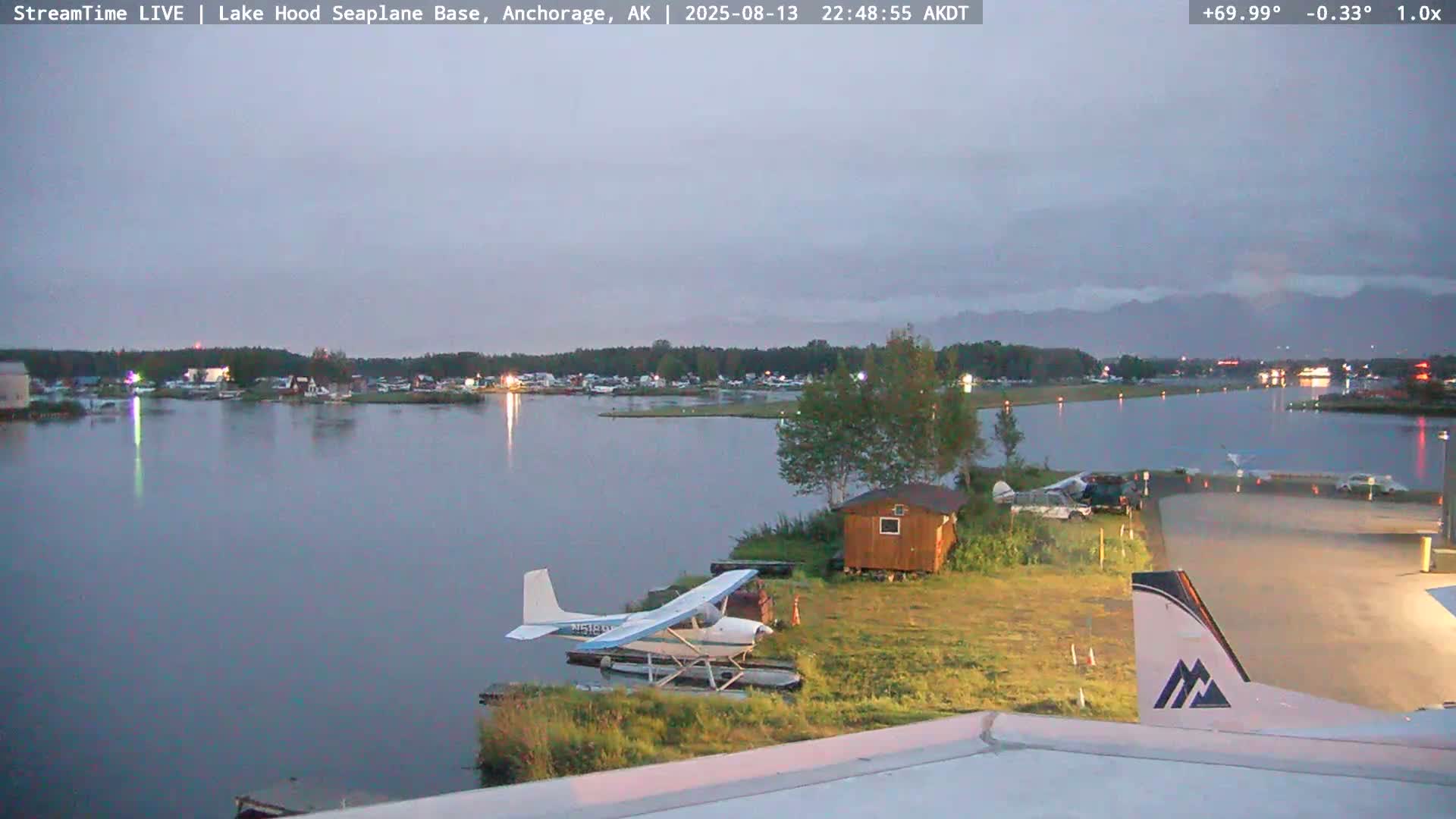 Anchorage, Lake Hood Seaplane Base / Ted Stevens International Airport Live Cam ANC / PANC - Turnagain, Anchorage, Alaska, USA