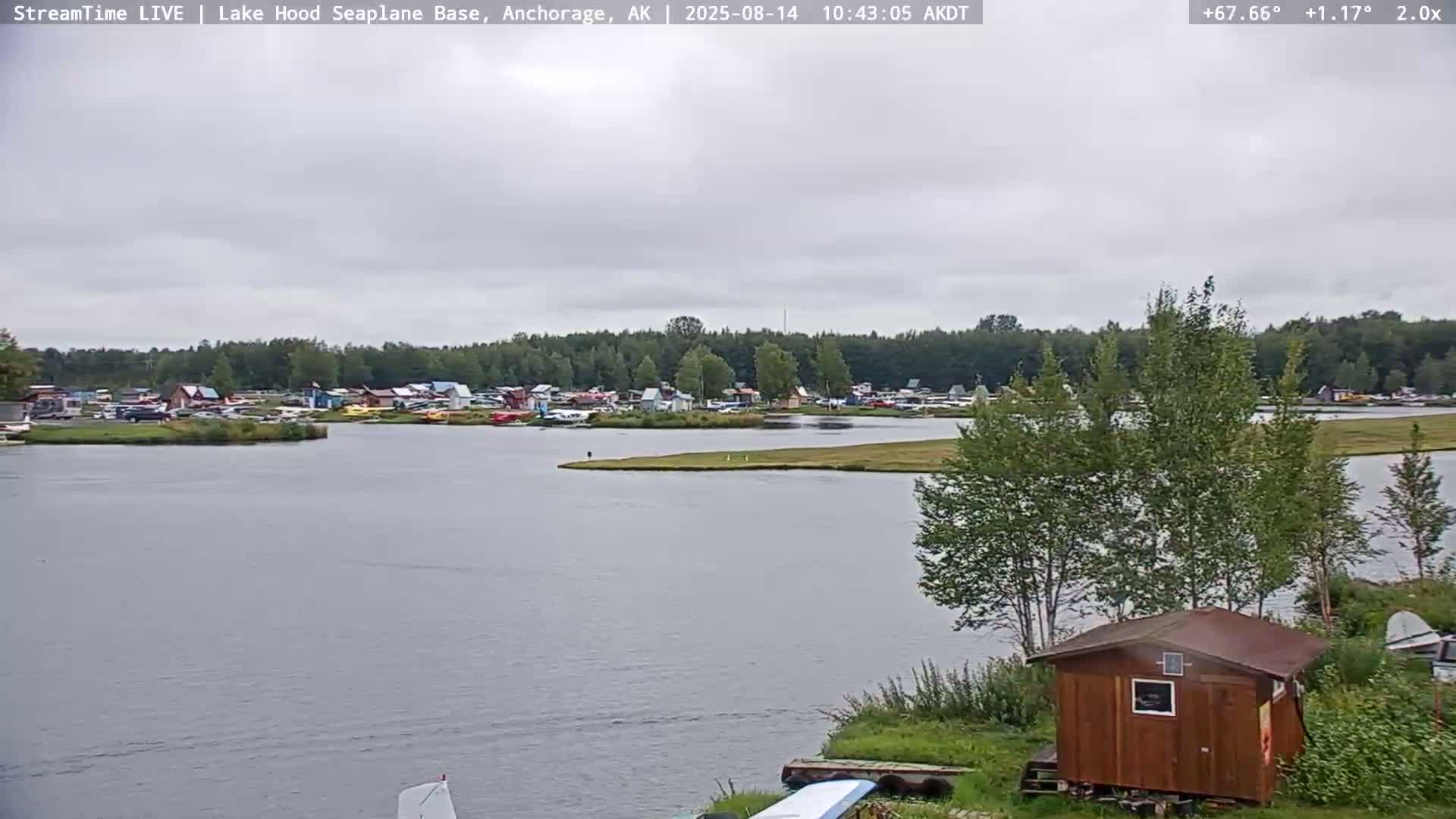 Anchorage, Lake Hood Seaplane Base / Ted Stevens International Airport Live Cam ANC / PANC - Turnagain, Anchorage, Alaska, USA