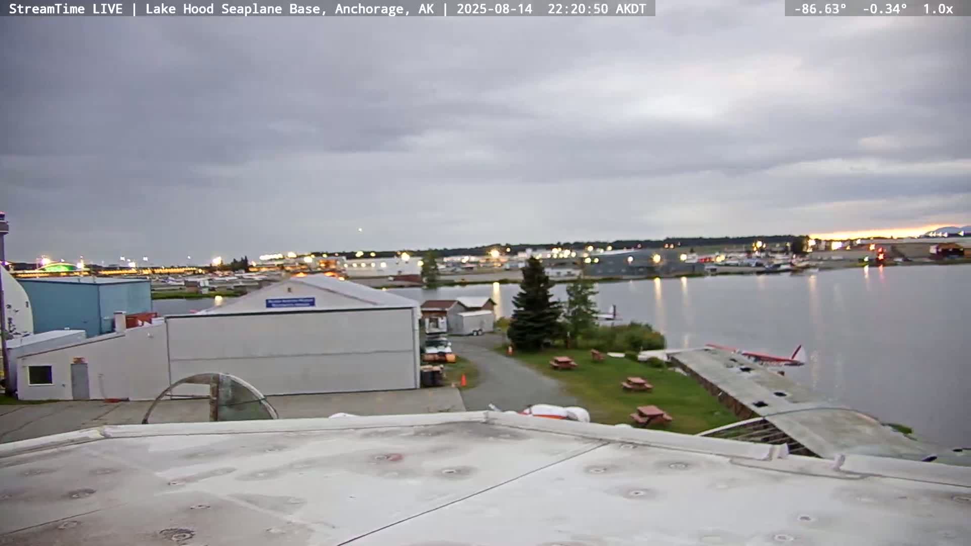 Anchorage, Lake Hood Seaplane Base / Ted Stevens International Airport Live Cam ANC / PANC - Turnagain, Anchorage, Alaska, USA