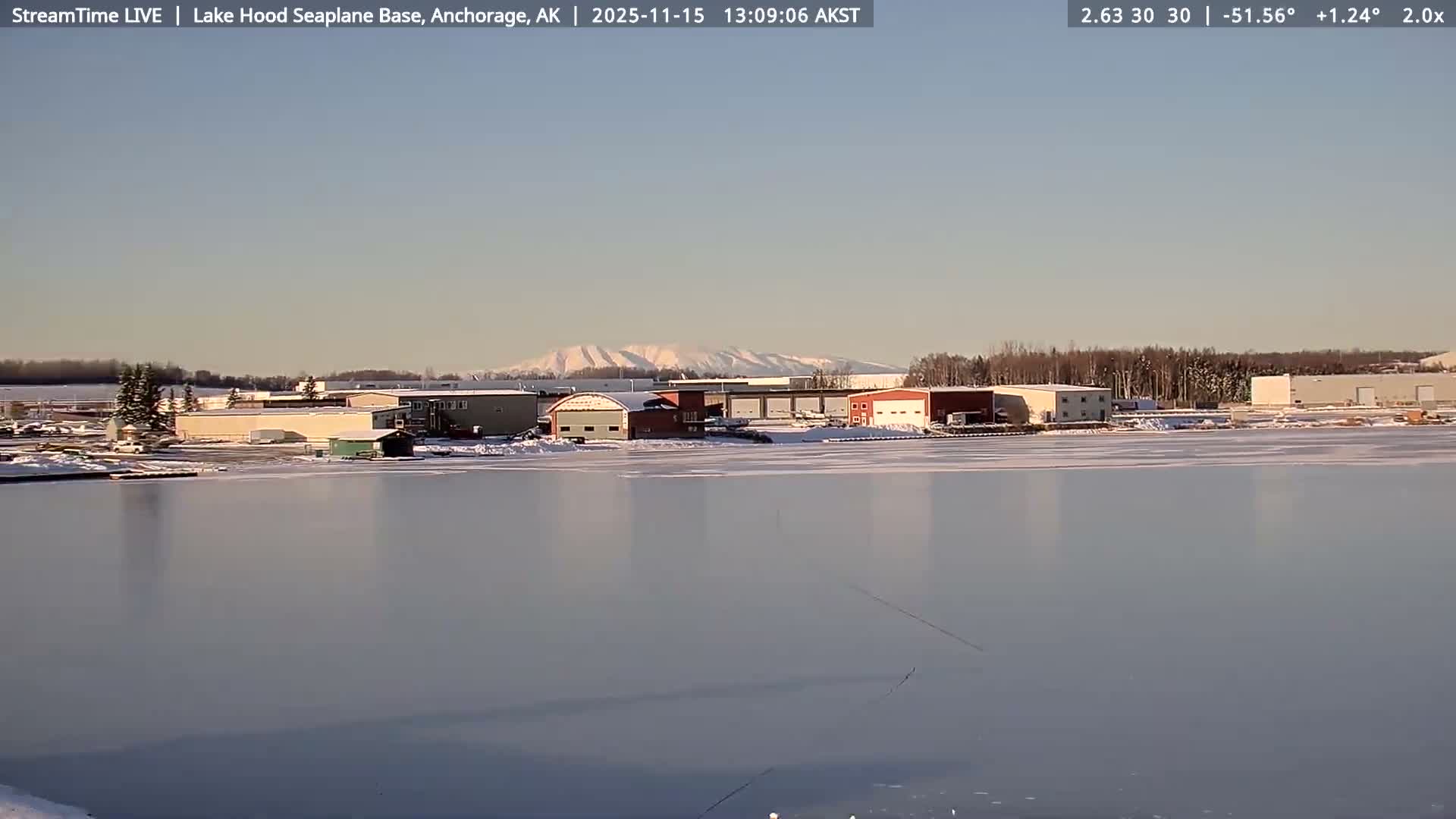 Anchorage, Lake Hood Seaplane Base / Ted Stevens International Airport Live Cam ANC / PANC - Turnagain, Anchorage, Alaska, USA