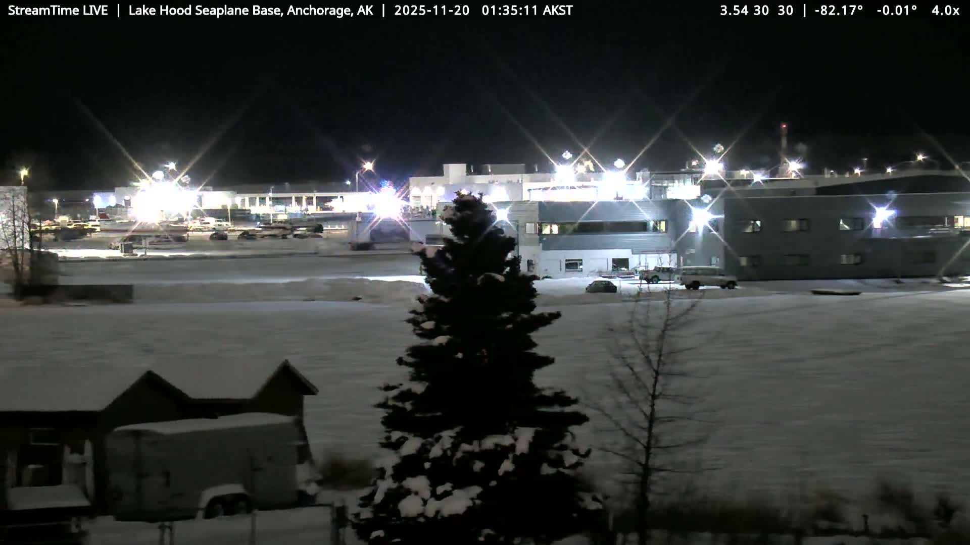 Anchorage, Lake Hood Seaplane Base / Ted Stevens International Airport Live Cam ANC / PANC - Turnagain, Anchorage, Alaska, USA