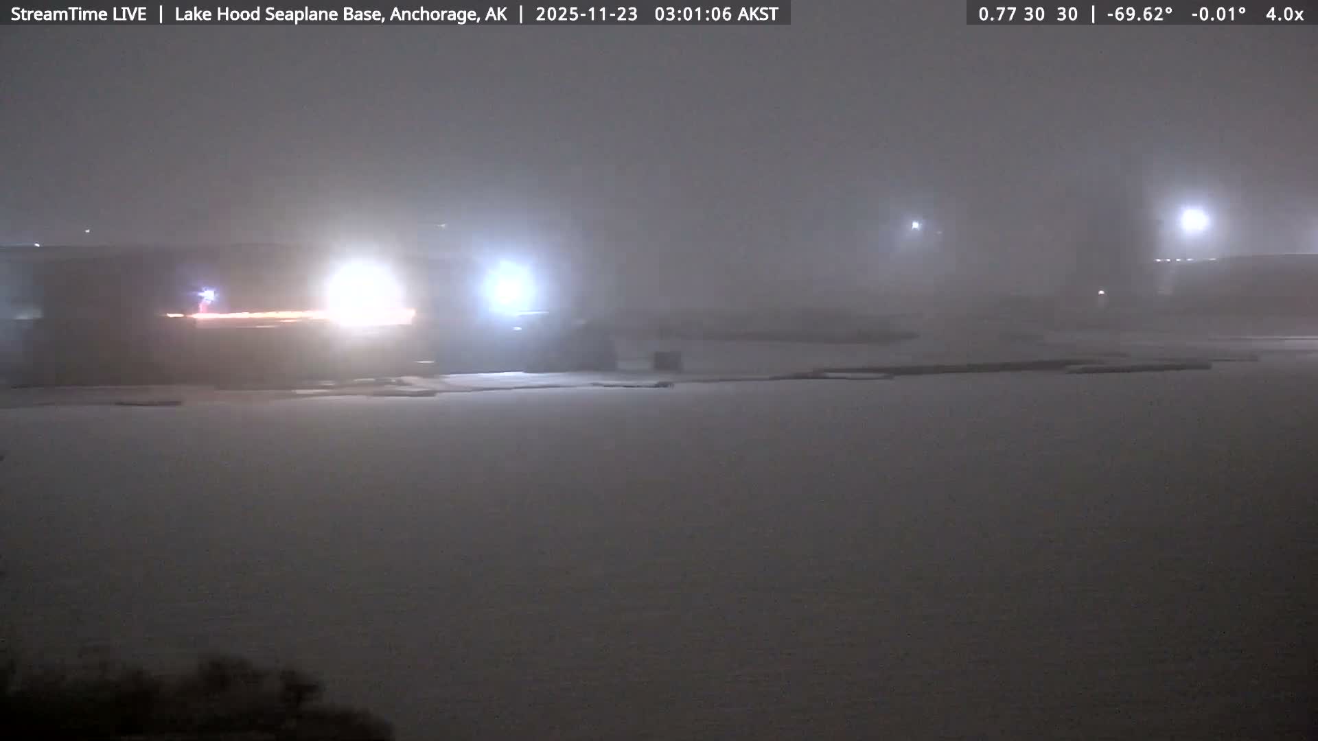 Anchorage, Lake Hood Seaplane Base / Ted Stevens International Airport Live Cam ANC / PANC - Turnagain, Anchorage, Alaska, USA