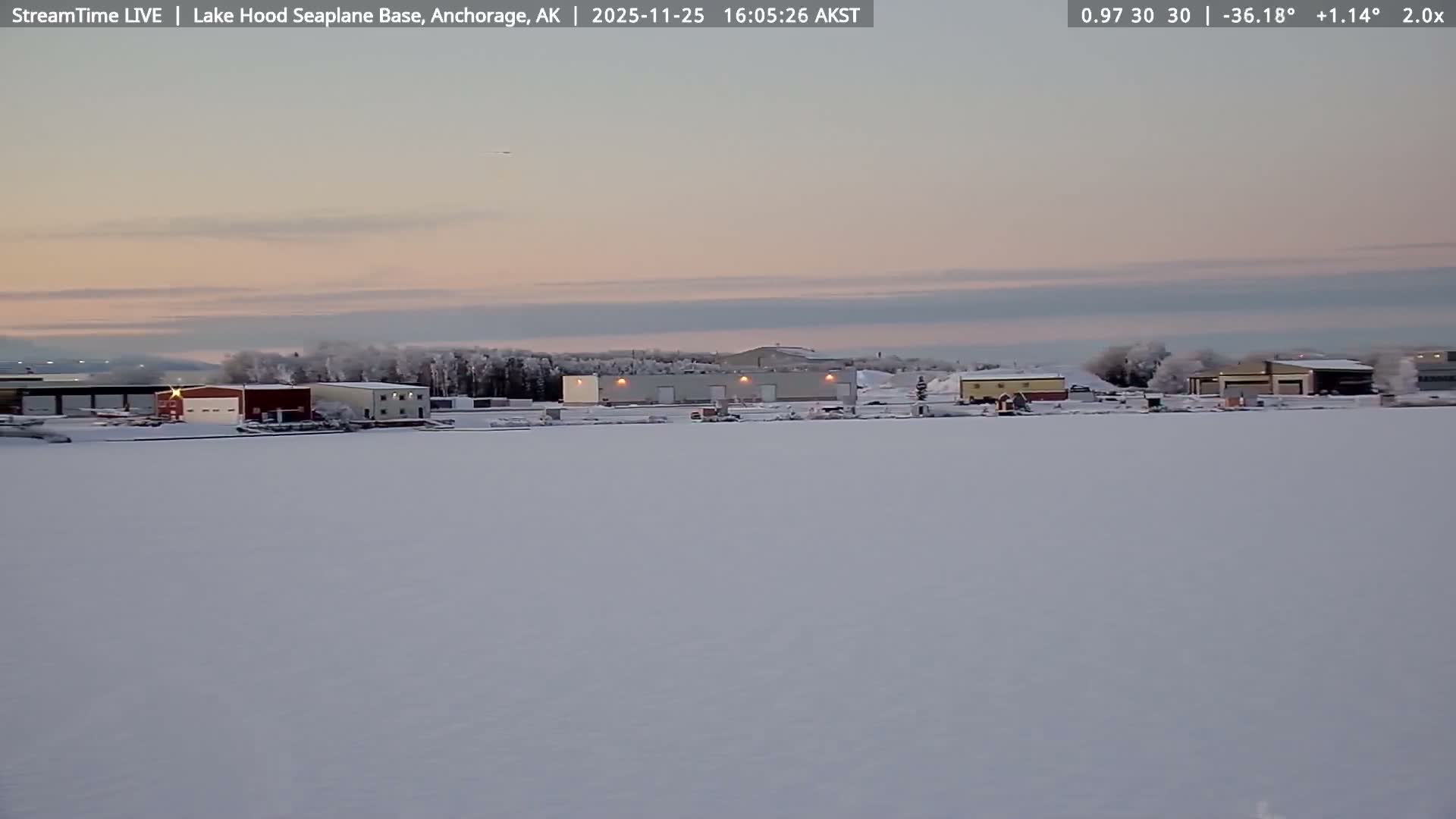 Anchorage, Lake Hood Seaplane Base / Ted Stevens International Airport Live Cam ANC / PANC - Turnagain, Anchorage, Alaska, USA