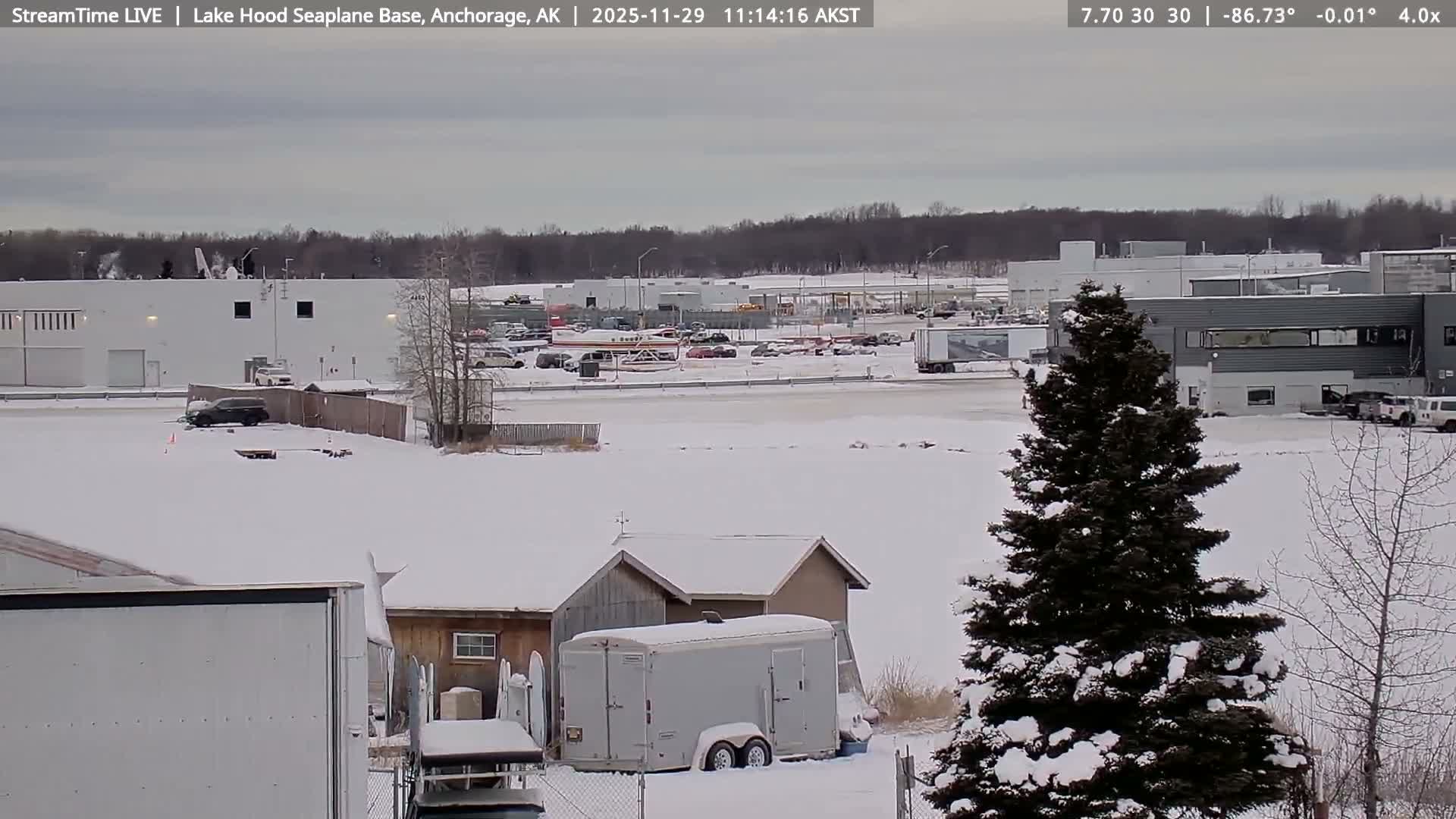 Anchorage, Lake Hood Seaplane Base / Ted Stevens International Airport Live Cam ANC / PANC - Turnagain, Anchorage, Alaska, USA