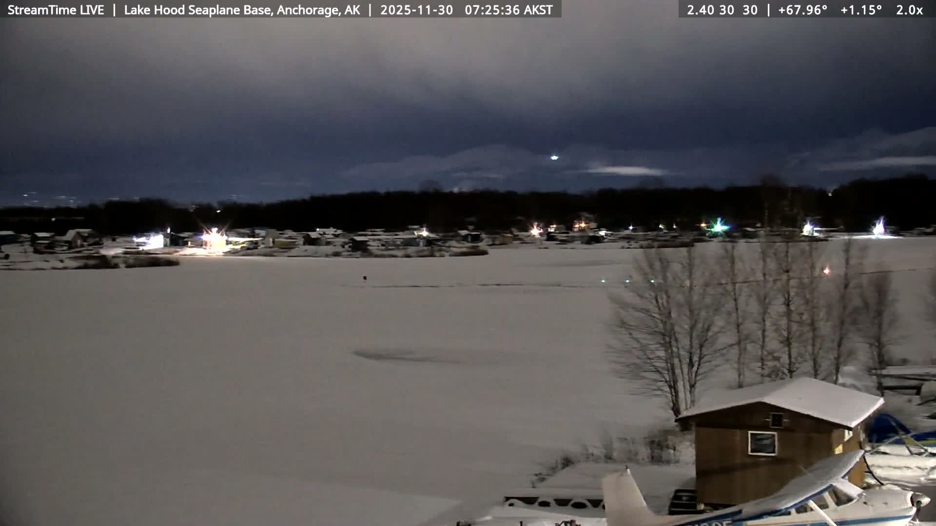 Anchorage, Lake Hood Seaplane Base / Ted Stevens International Airport Live Cam ANC / PANC - Turnagain, Anchorage, Alaska, USA