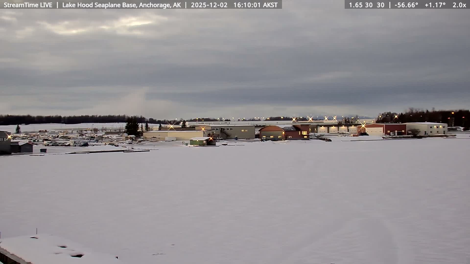 Anchorage, Lake Hood Seaplane Base / Ted Stevens International Airport Live Cam ANC / PANC - Turnagain, Anchorage, Alaska, USA