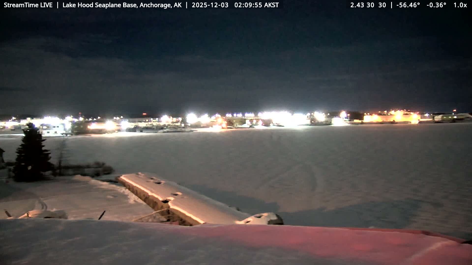 Anchorage, Lake Hood Seaplane Base / Ted Stevens International Airport Live Cam ANC / PANC - Turnagain, Anchorage, Alaska, USA