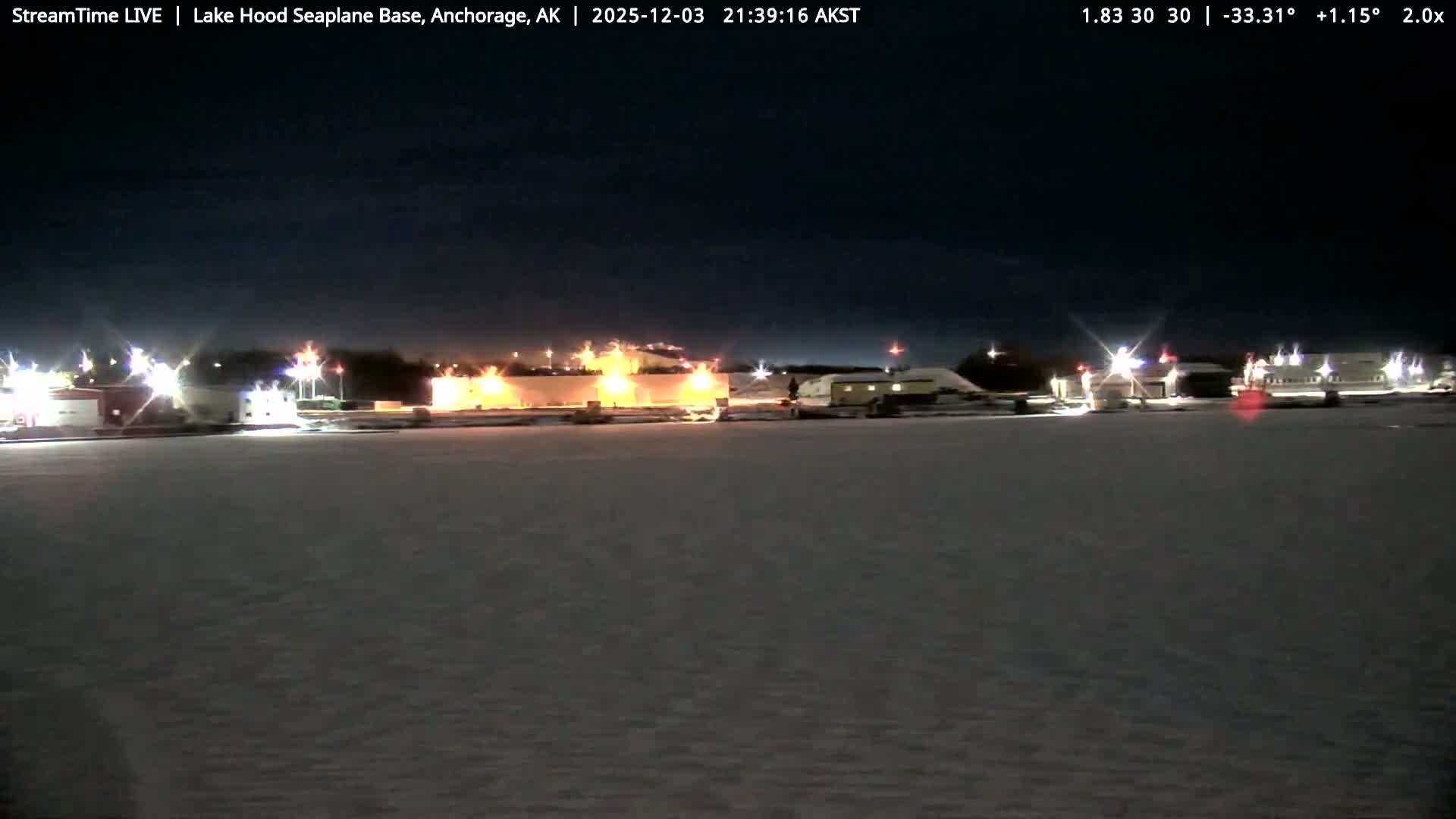 Anchorage, Lake Hood Seaplane Base / Ted Stevens International Airport Live Cam ANC / PANC - Turnagain, Anchorage, Alaska, USA