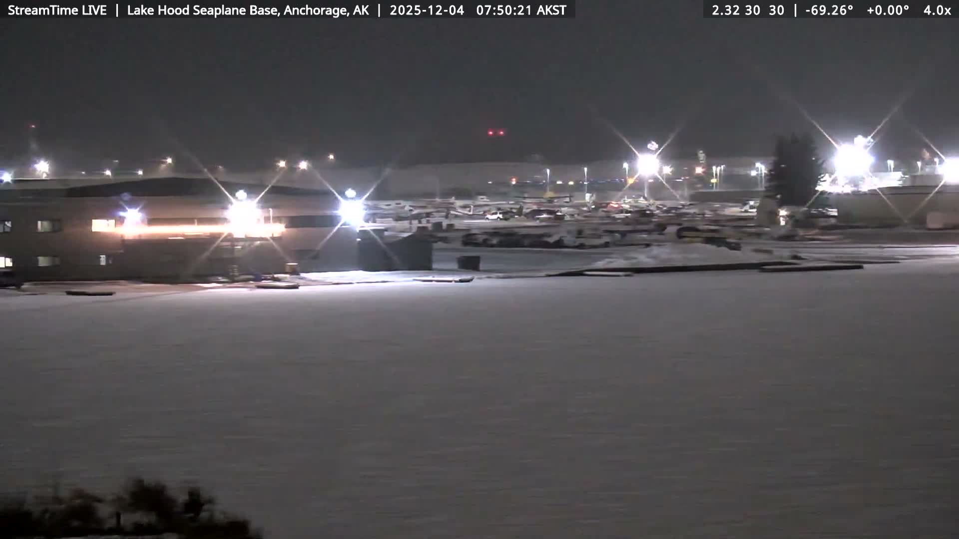 Anchorage, Lake Hood Seaplane Base / Ted Stevens International Airport Live Cam ANC / PANC - Turnagain, Anchorage, Alaska, USA