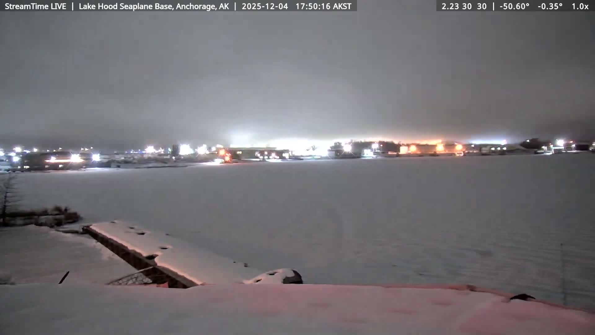 Anchorage, Lake Hood Seaplane Base / Ted Stevens International Airport Live Cam ANC / PANC - Turnagain, Anchorage, Alaska, USA